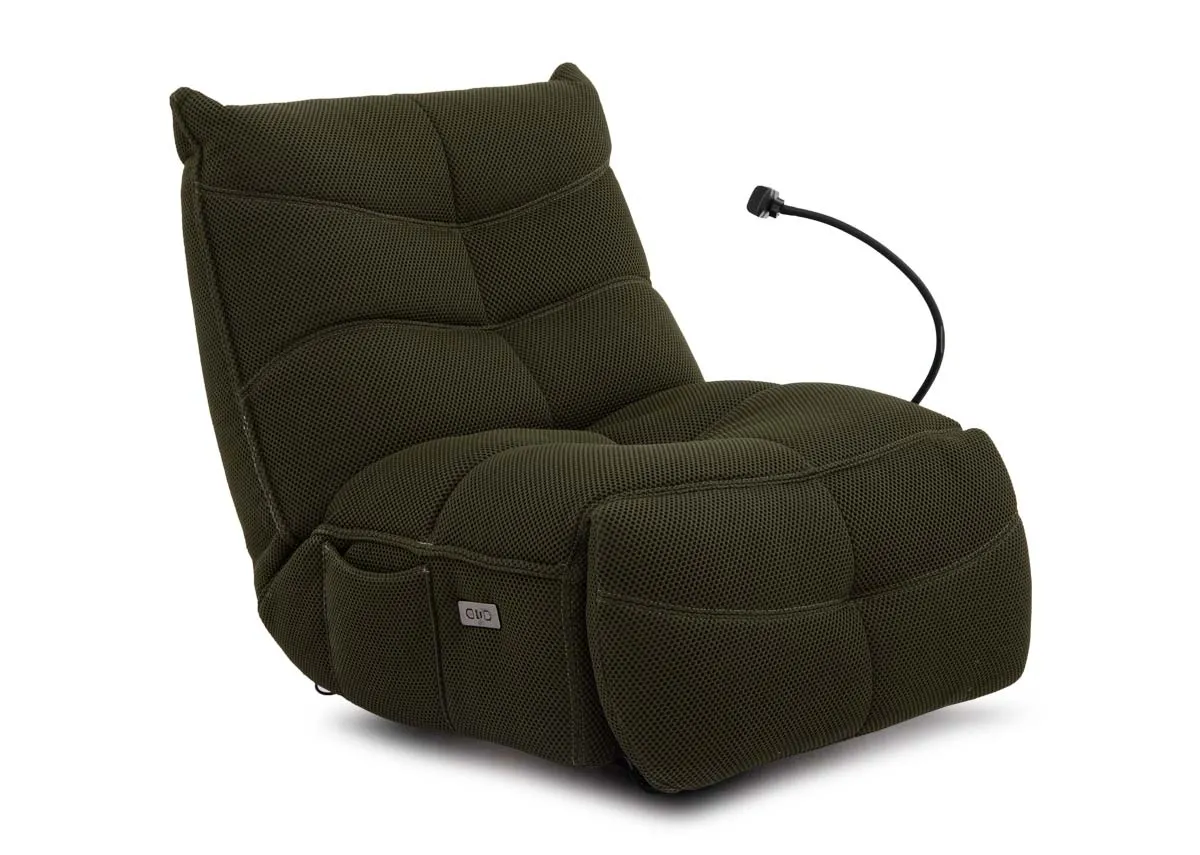 Green Fabric Power Gliding Gaming Chair - Sonic