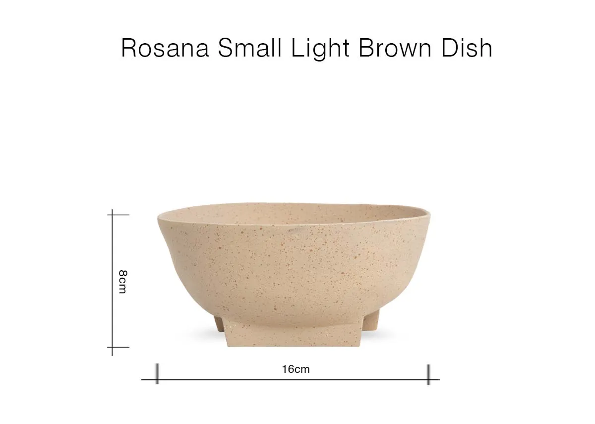 A dimension image of the Rosana Dish with 16cm x 8cm