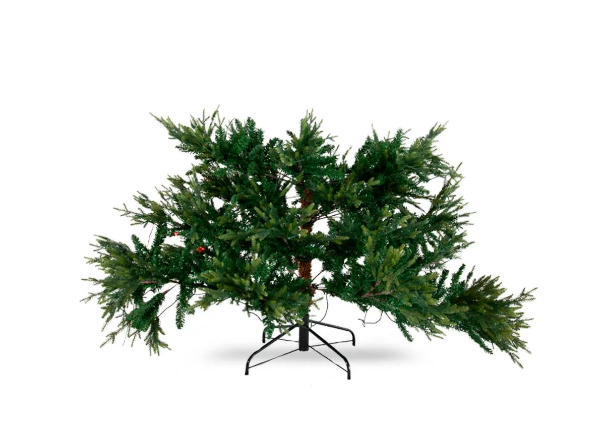 A prelit artificial 7ft Christmas tree from EZ Livings Douglas range. Front view of part 1 of 3 assembly parts