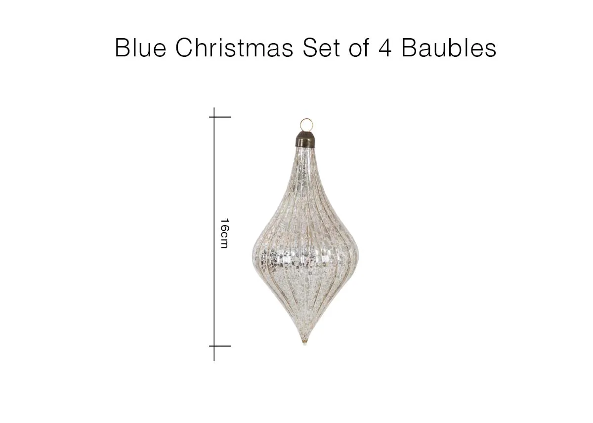 A dimension image of the Blue Christmas Set with 9cm x 16cm