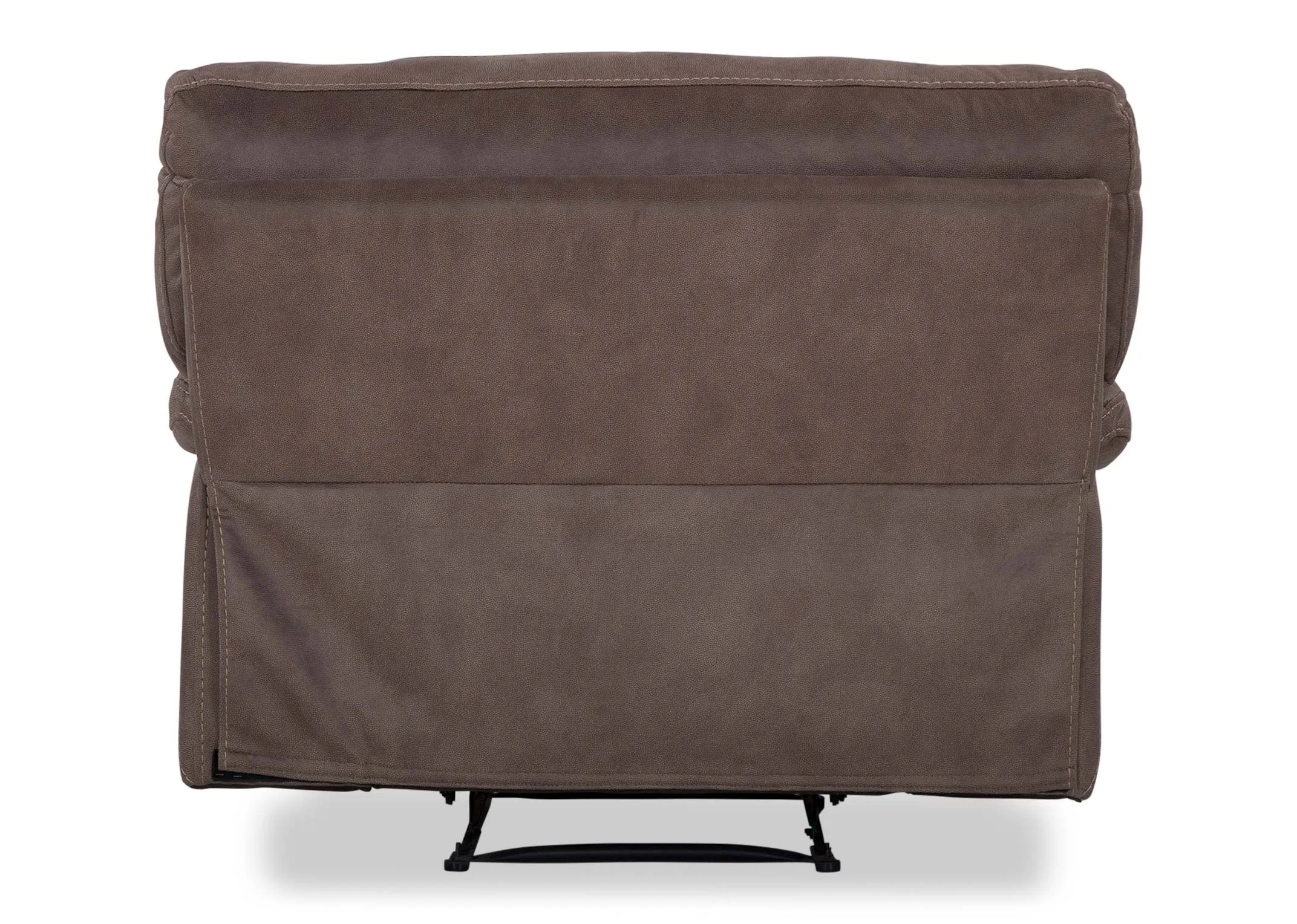 A view from the behind looking at the back of the Baxter reclining armchair.
