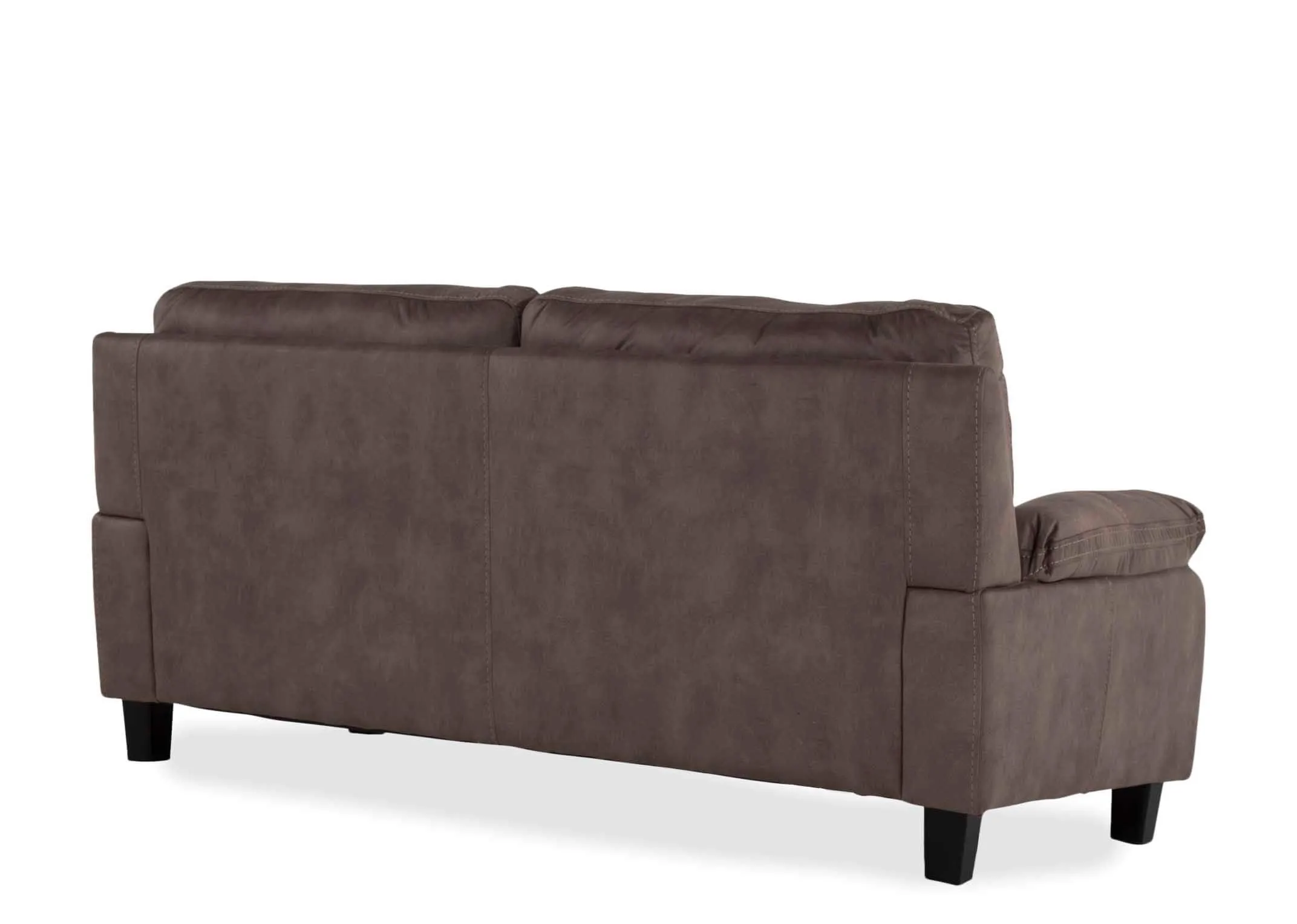 A view from an angle at the back of the Nikita 2.5 seater sofa.