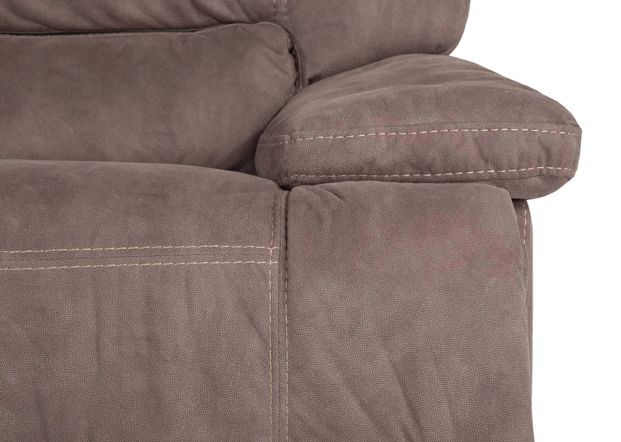 Dimensions of the small taupe reclining Baxter corner sofa - 97 cm (Height) x 305 cm (Width) x 230 cm (Depth)