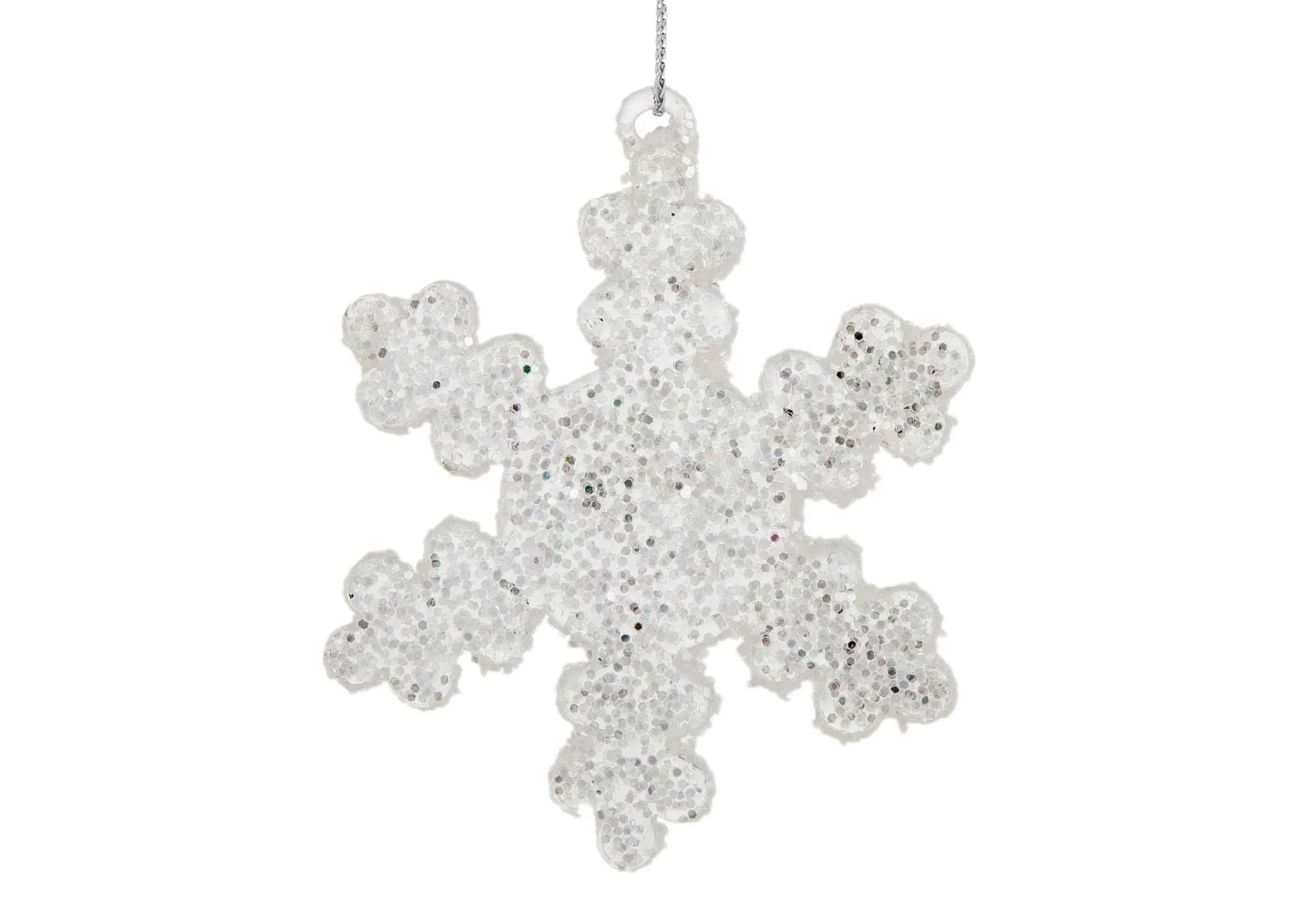 Box of 6 Glass Snowflake - Christmas Decoration