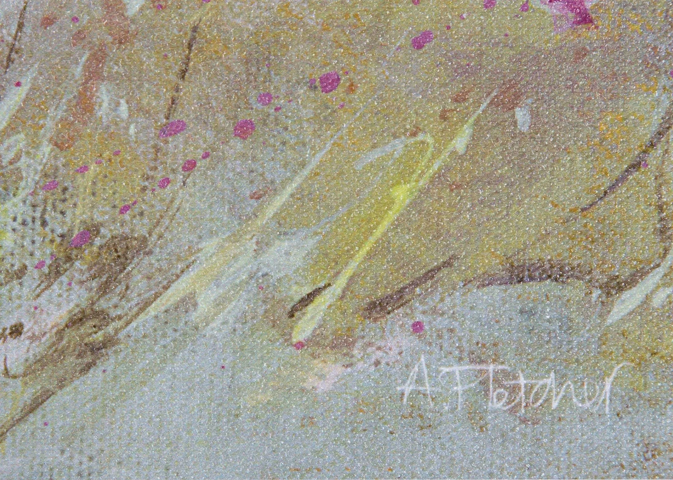 Detailed close-up view of the Adelene Fletcher framed print Lobster Mouths showing the artists signature