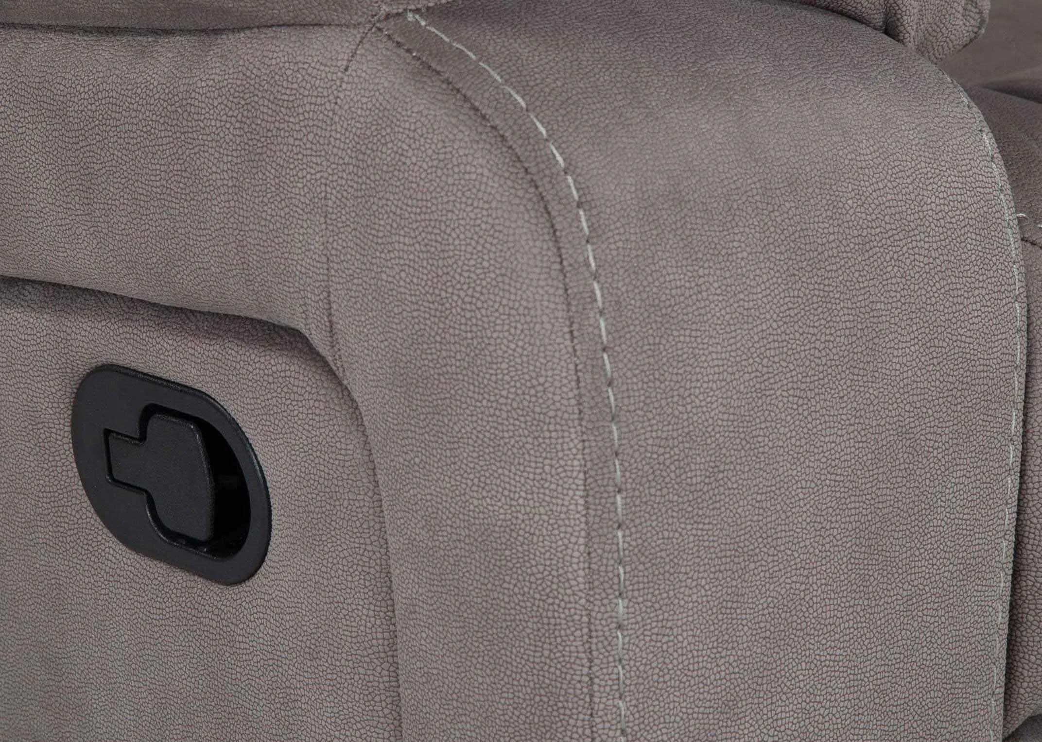 Bradford grey fabric 2 seater recliner 99cm (Height) x 173cm (Width) x 99cm (Depth)