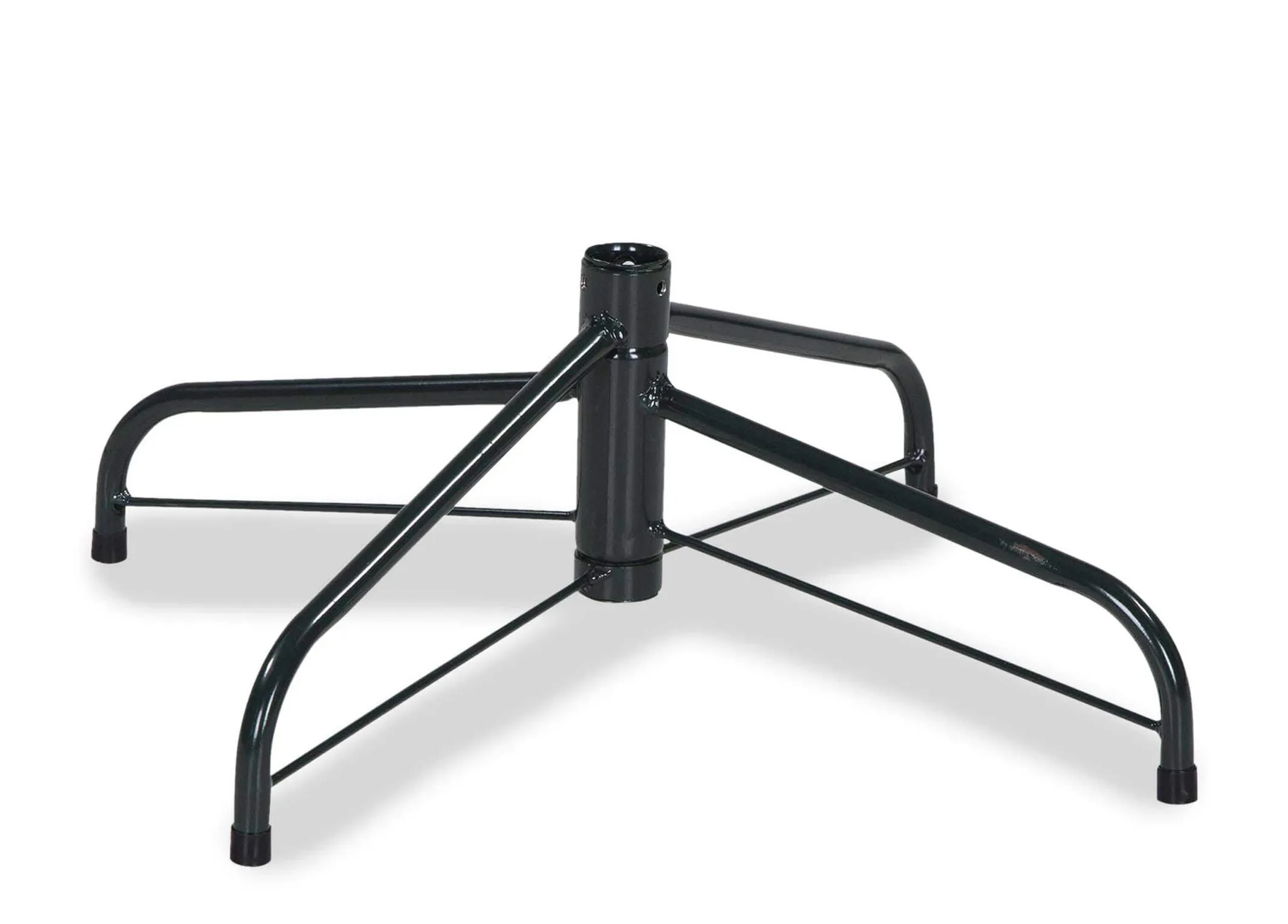 A shot of the four legged metal base on the 6ft Pine Christmas Tree.