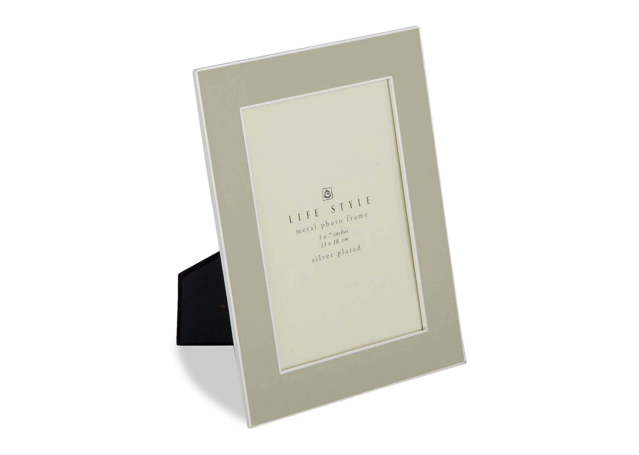 5" x 7" Silver and Beige Photo Frame - Freya