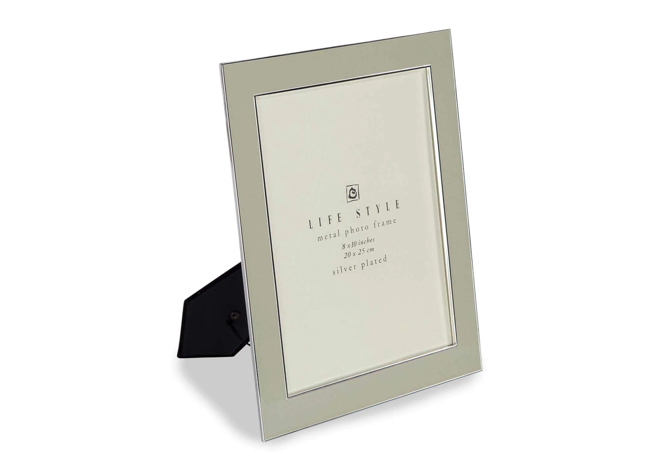 20cm x 25cm Silver and Beige Photo Frame - Freya