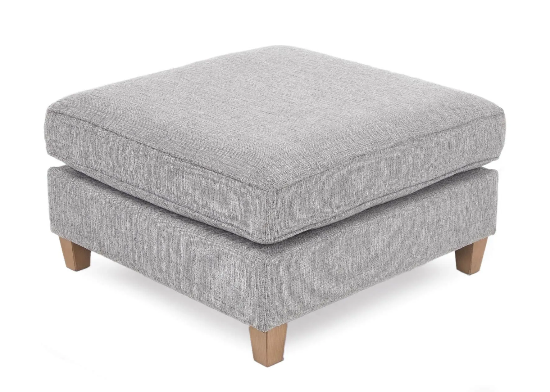 Aria Grey Fabric Chaise Footstool in a power image showing the soft fabric