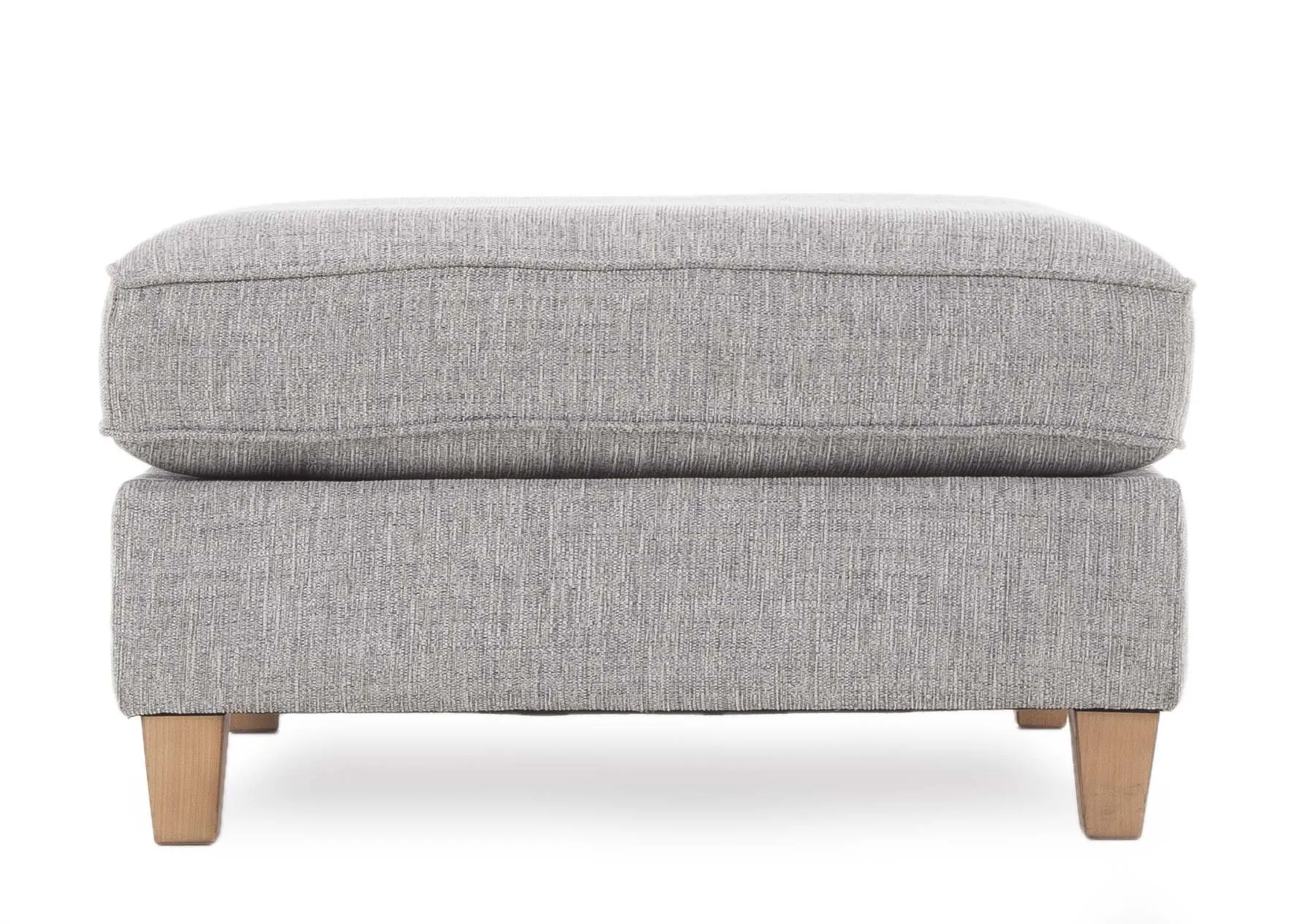 Aria Grey Fabric Chaise Footstool in an image taken from the front