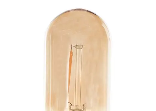 Detailed close-up view of the top of the Vintage 1 watt LED light bulb showing the rounded shape of the bulb