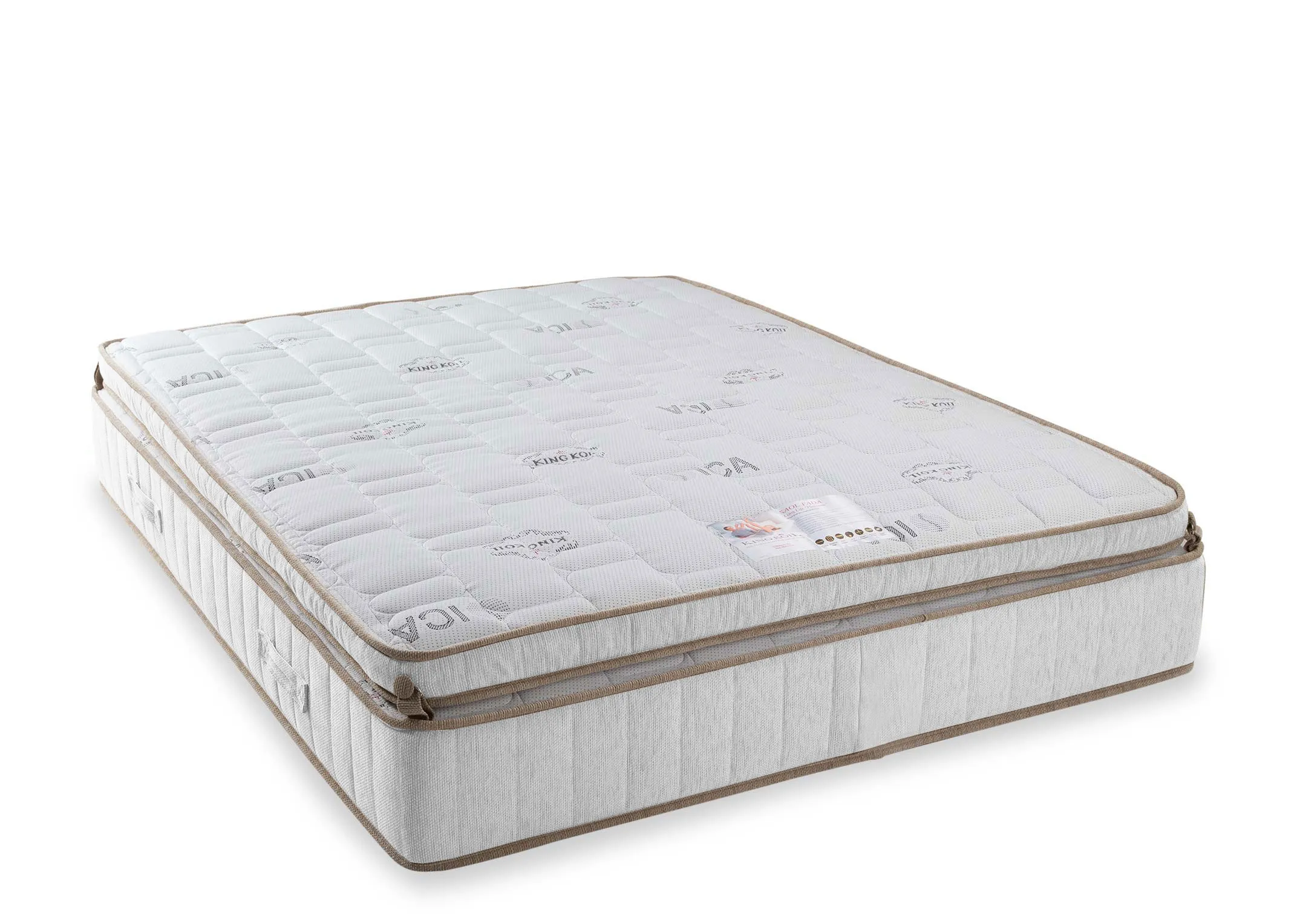 Double (4 ft 6) Beige Linen Mattress - Saol Fada Platinum 1800