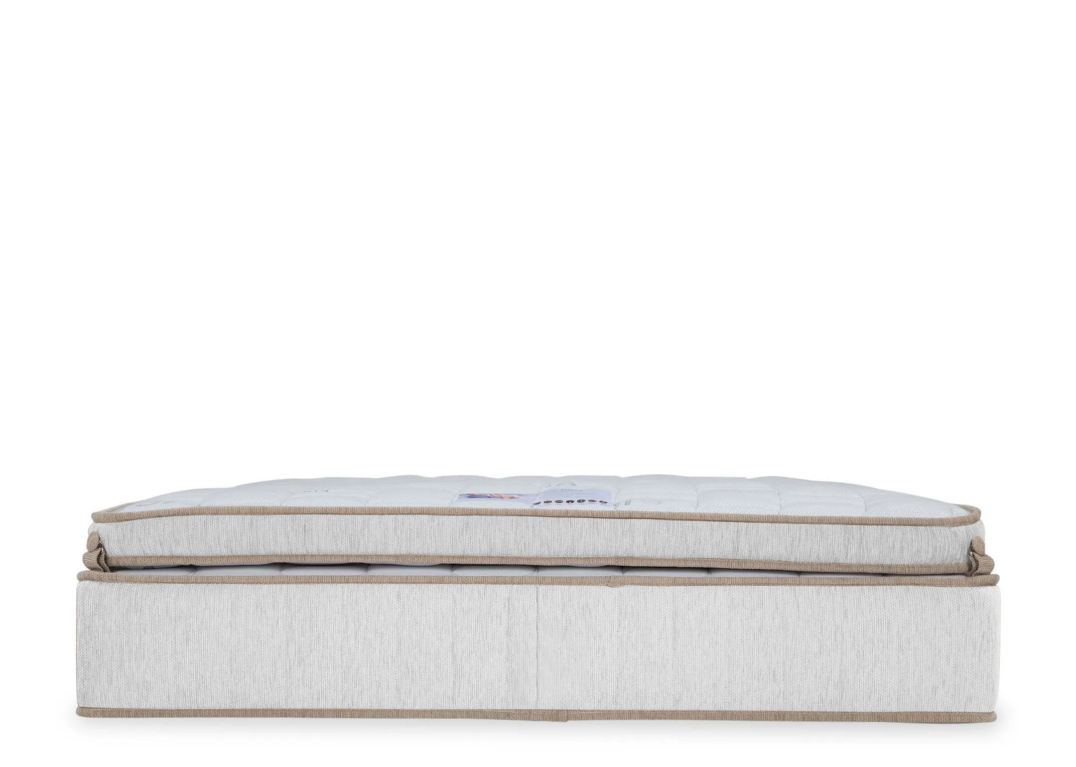 A dimension image for the 4 ft 6 Saol Fada Platinum 1800 beige mattress 135cm (Width) x 190cm (Length)