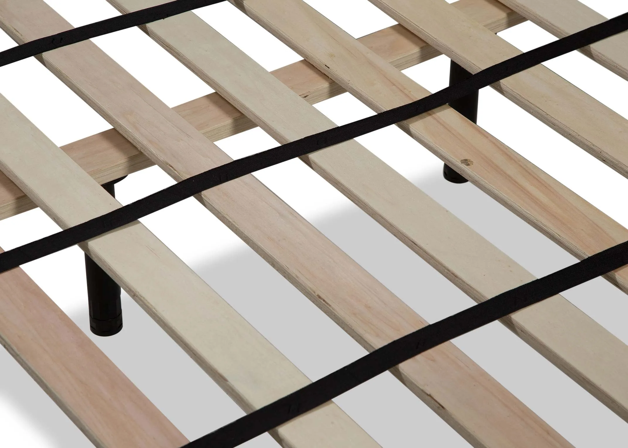 A close up view of the slats of the Majestic 5ft Grey Velvet bedframe.