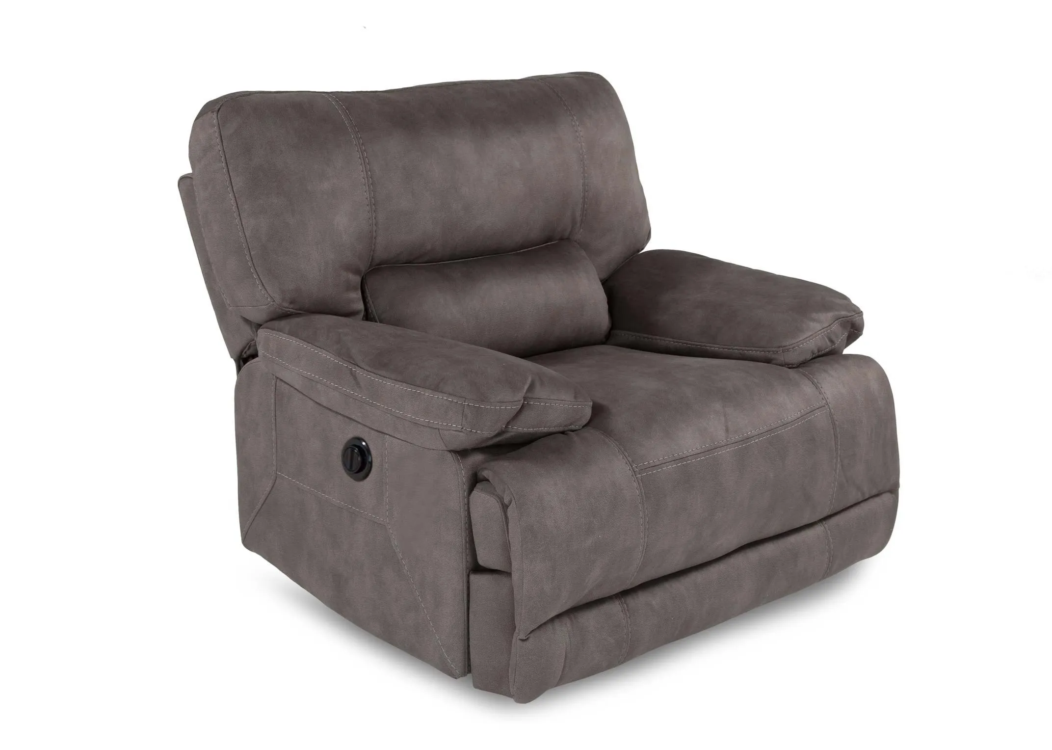 A power shot image of the sultry grey power reclining Baxter armchair
