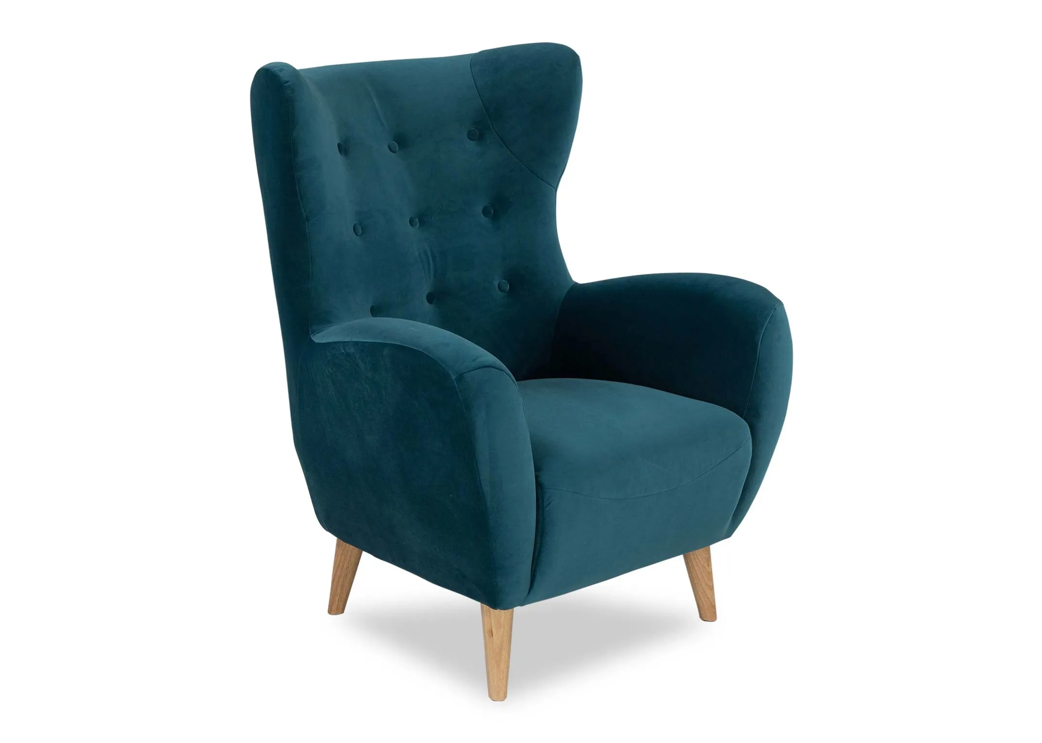 Teal Velvet Armchair - Bronx
