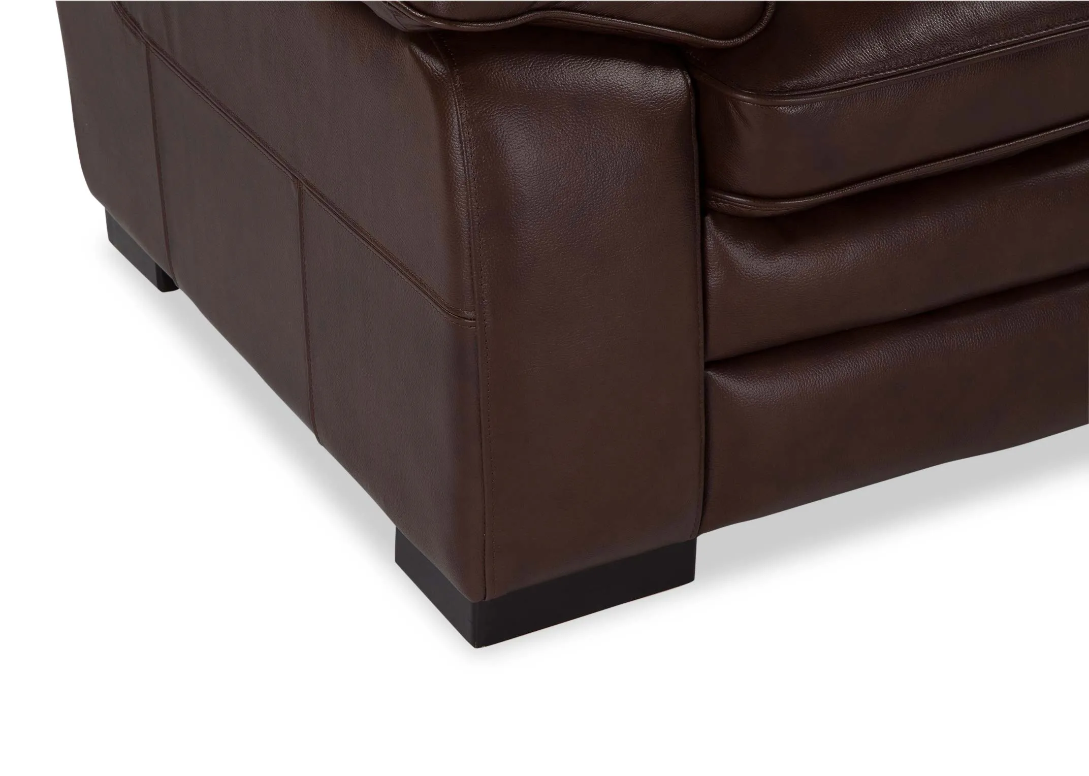 A close up image of the foot of the Apollo 2.5 seater sofa.