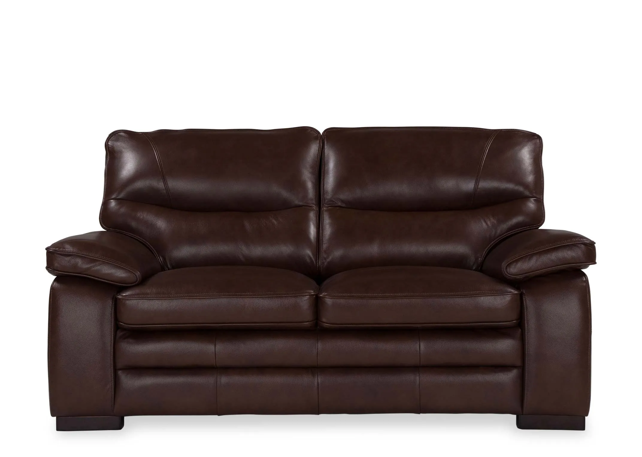 A front image of the two seater apollo sofa.