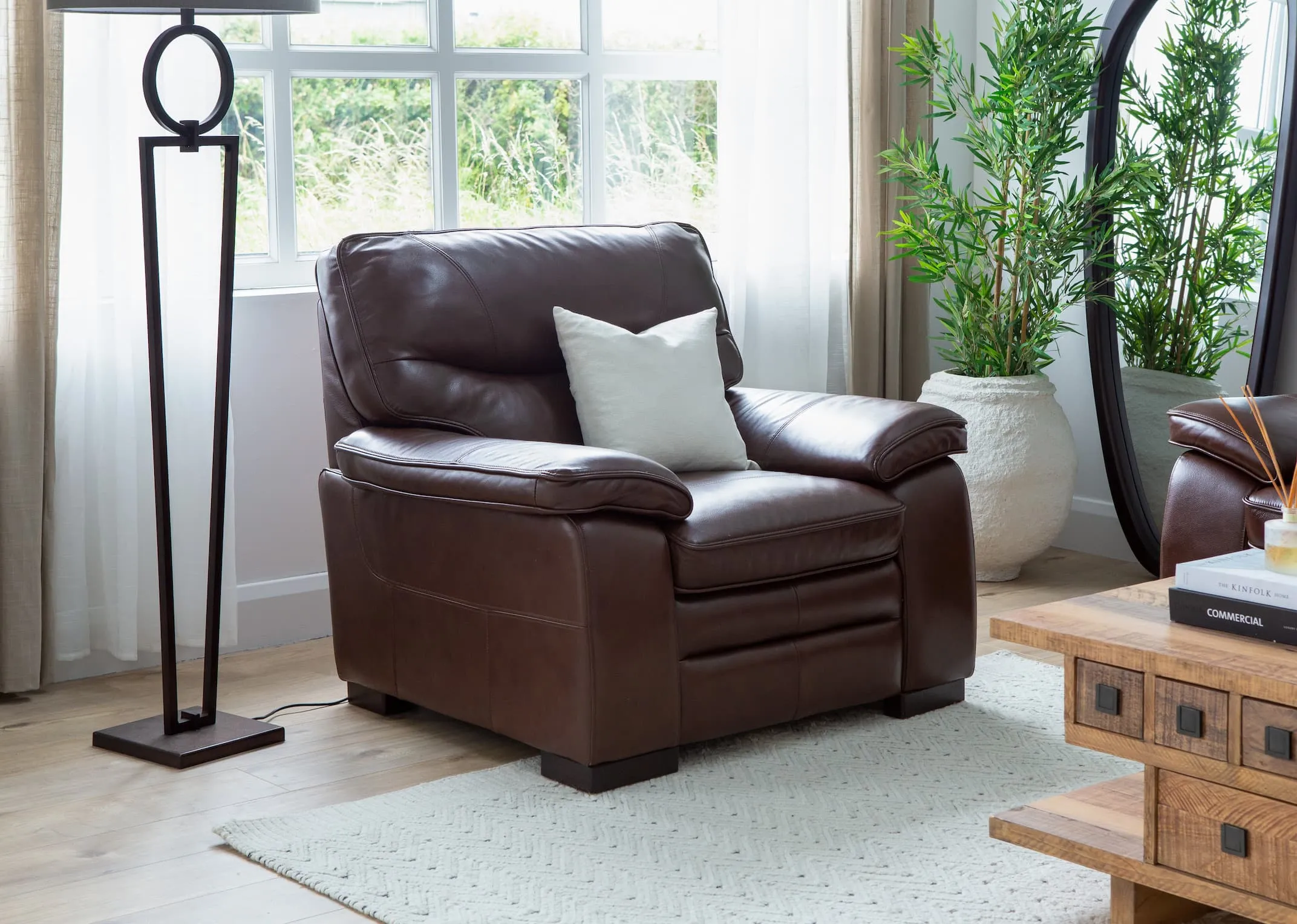 Brown Leather Armchair - Apollo