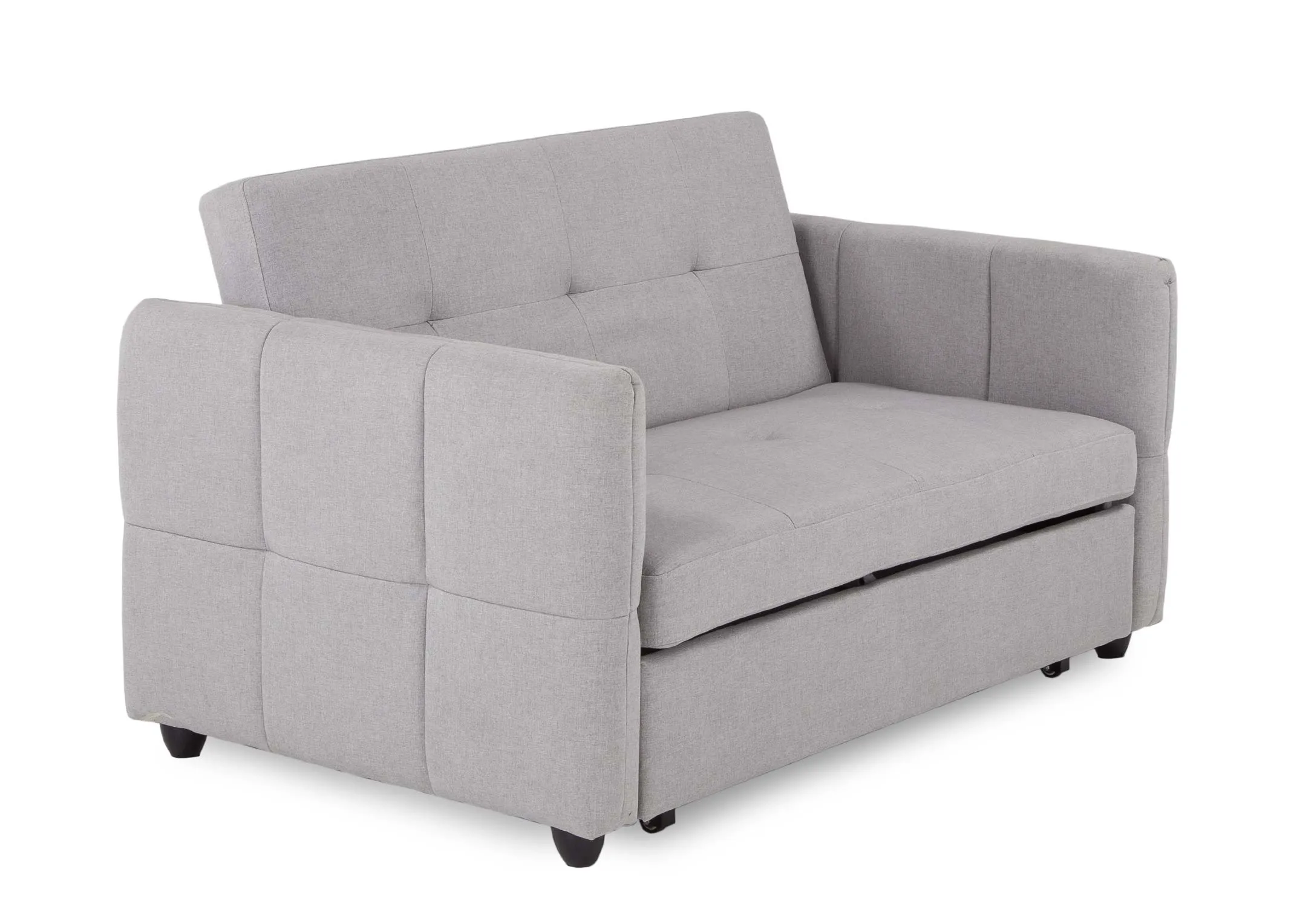 A front angle image of the Celeste 3 seater sofabed.