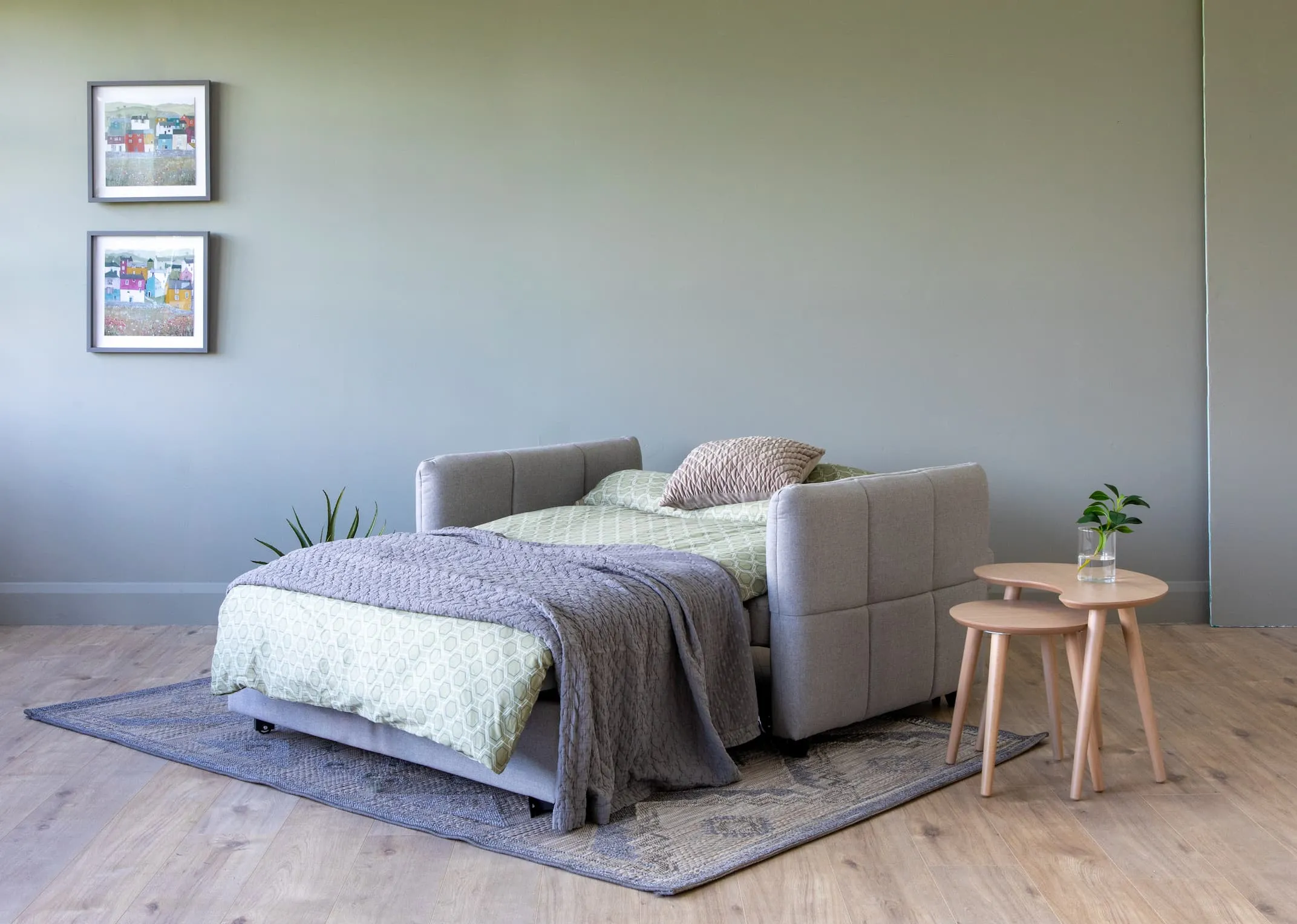 Light Grey Fabric Sofa bed - Celeste