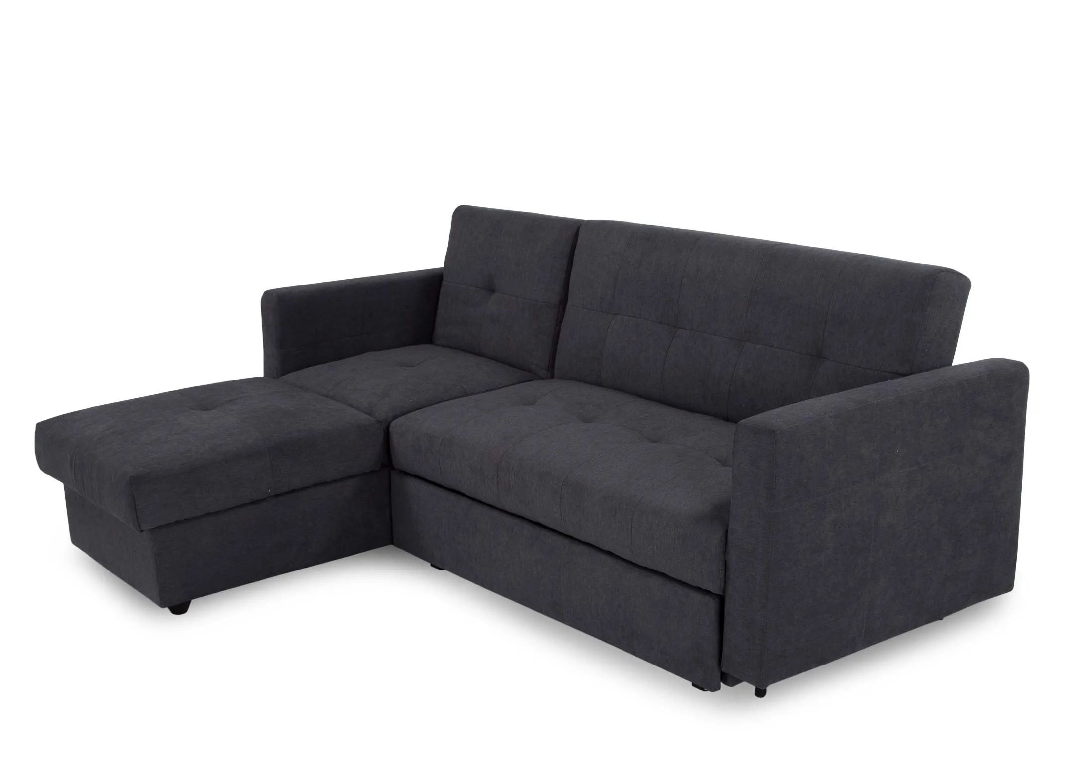 A front view image of the Dalkey grey fabric 3 seater.