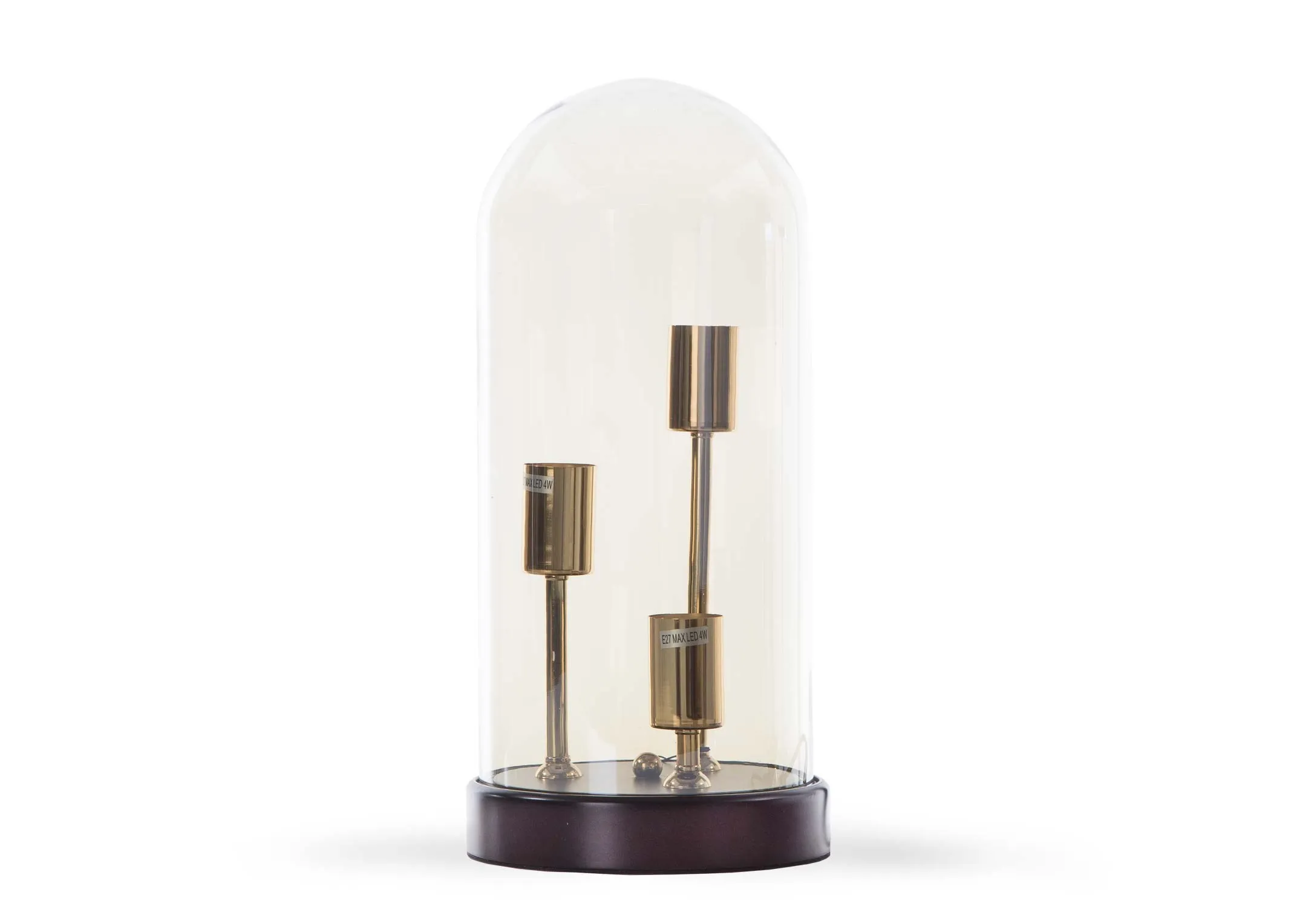 A front view image of the Wilks globe table lamp.