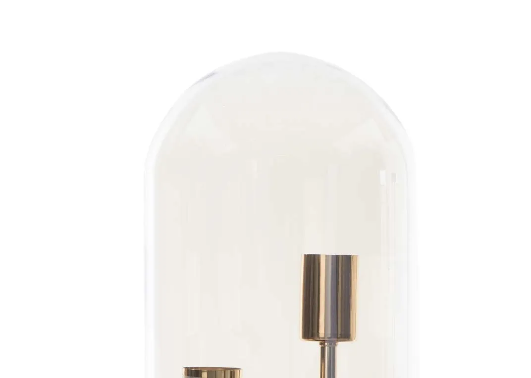 An image of the top of the Wilks globe table lamp.