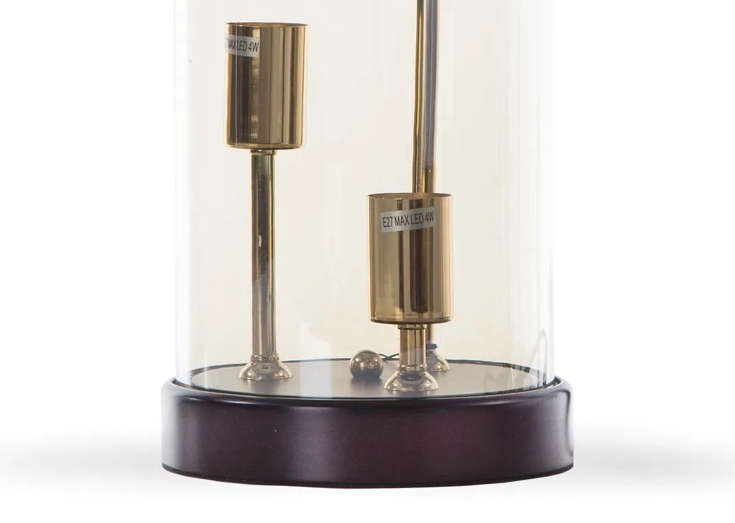 An image of the base of the Wilks globe table lamp.