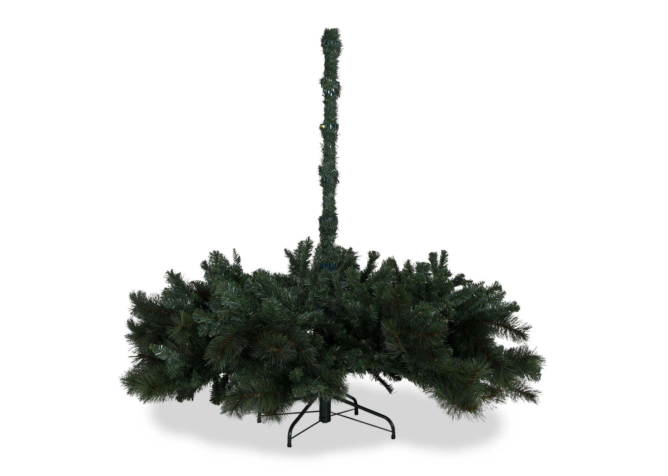 A shot of the 8ft mixed needle Christmas tree with 2 sections in place.