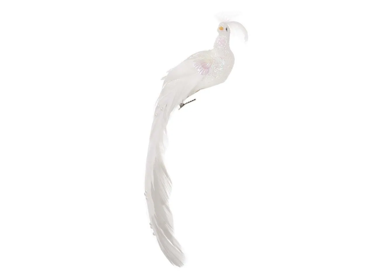 White Bird Christmas Decoration image of the ornament in full flight