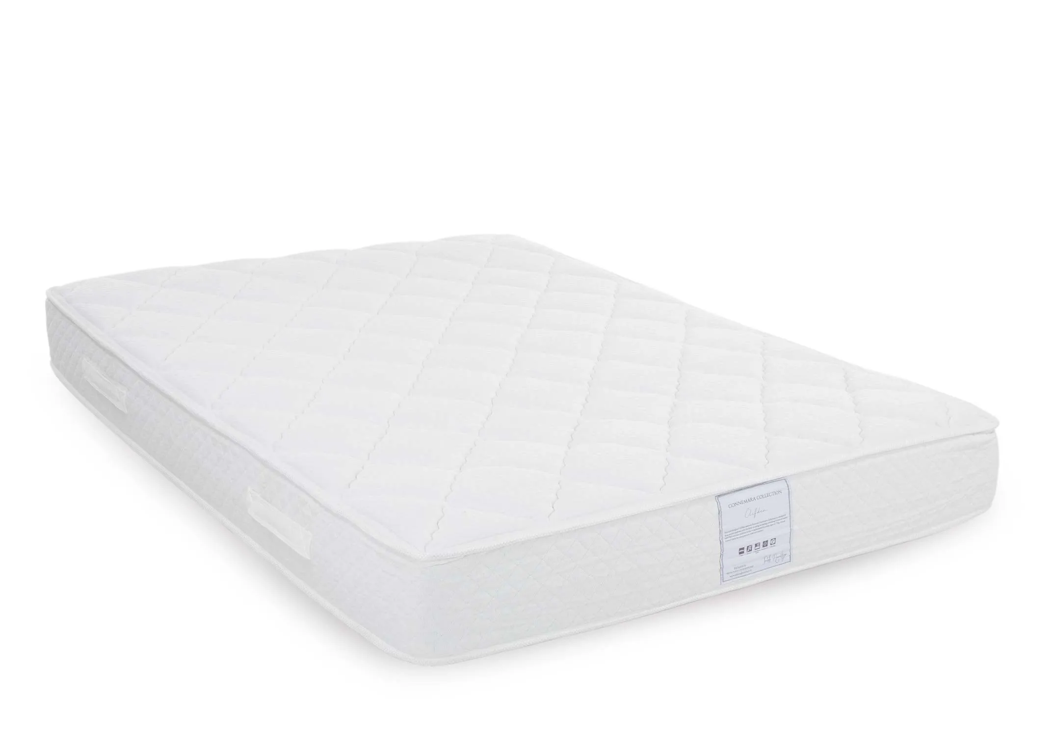 New Clifden Firm Roll Up King Size Mattress in an angled image to view full product