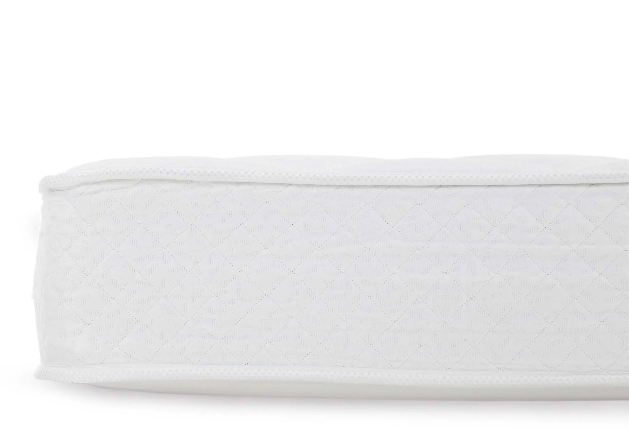 New Clifden Firm Roll Up Double Mattress in a closeup image showing the mattress depth