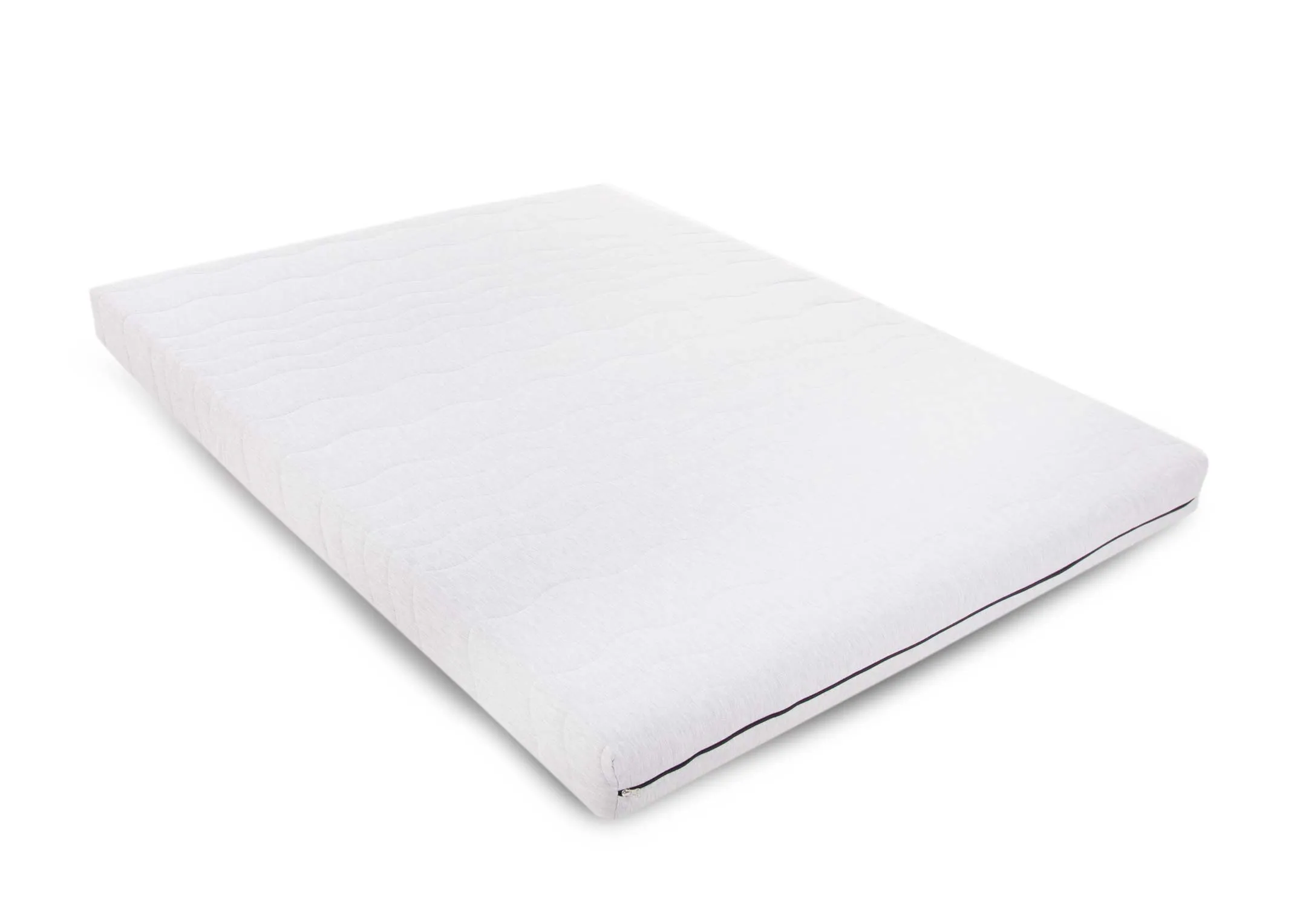 A 4ft Single memory foam mattress from EZ Living Furniture's Comfort Foam range. Angled view of mattress with removable cover