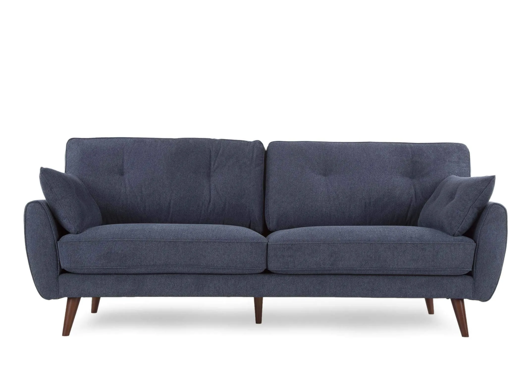 Caoimhe 3 Seater Navy Fabric Sofa in an image taken from the front