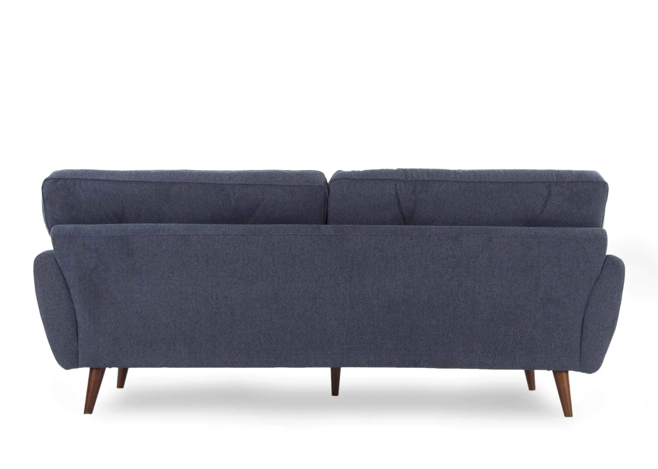 Caoimhe 3 Seater Navy Fabric Sofa in an image taken from the back