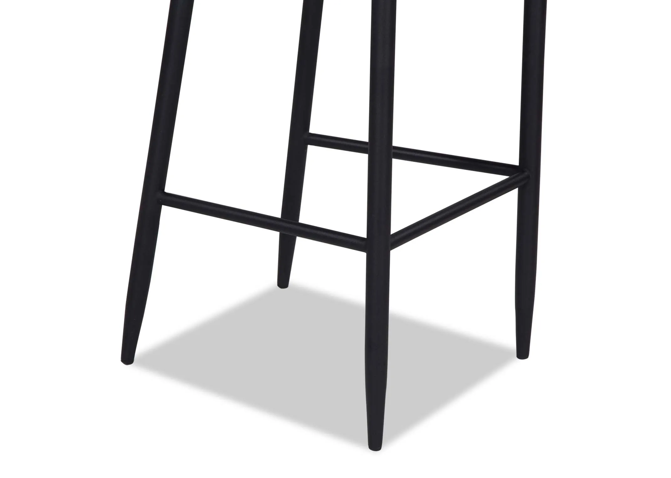 Vintage grey counter bar stool with black metal legs from EZ Living Furniture's Ottowa range.