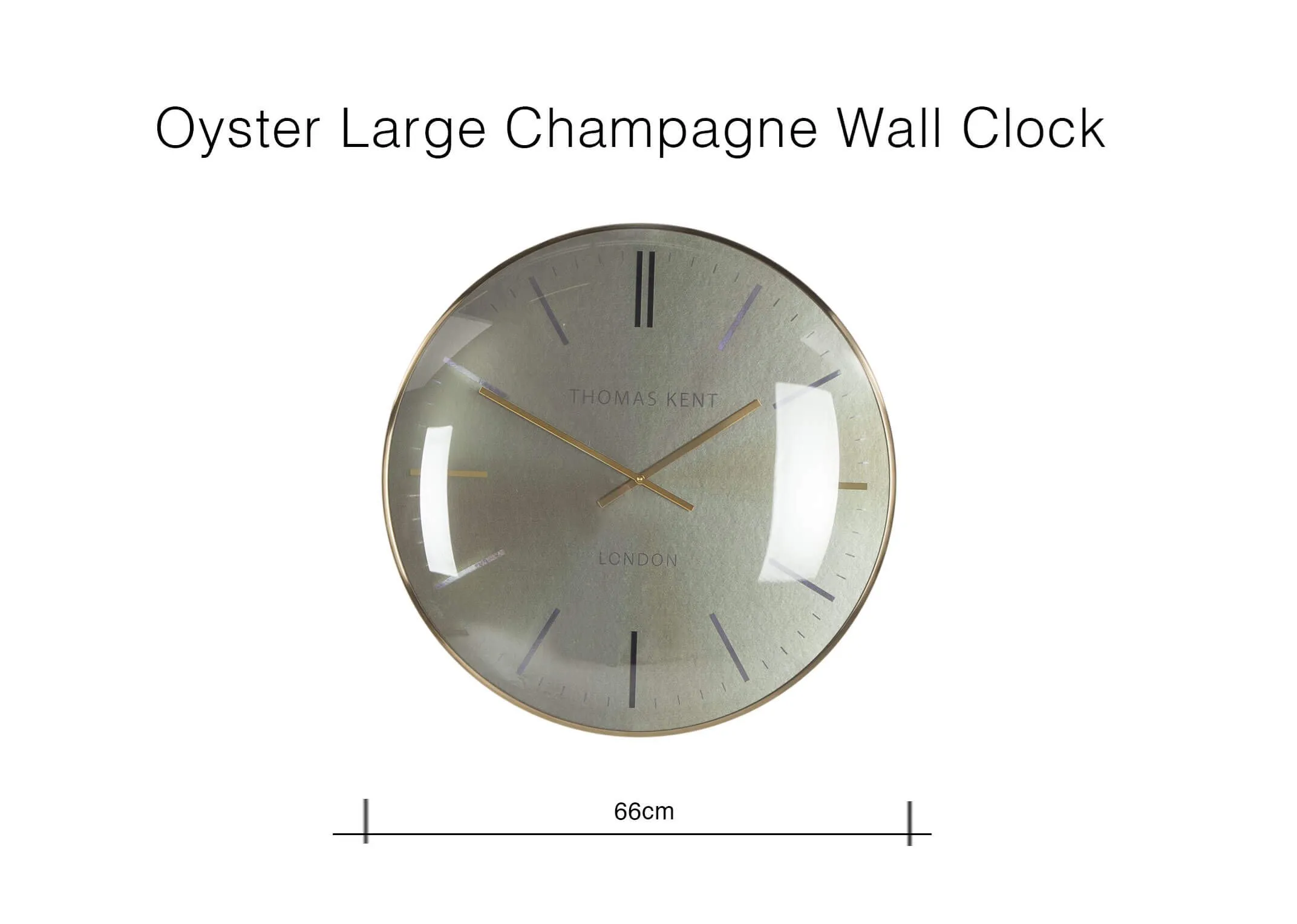 Dimension for the Large Champagne Wall Clock - Oyster 66cm (Diameter)