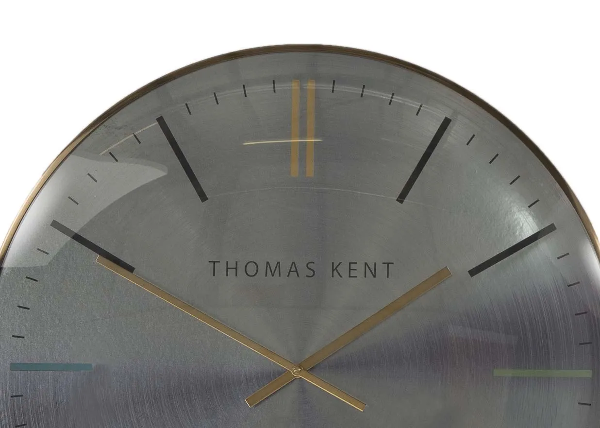 The large oyster silver wall clock from the Thomas Kent Collection at EZ Living Furniture - Top view