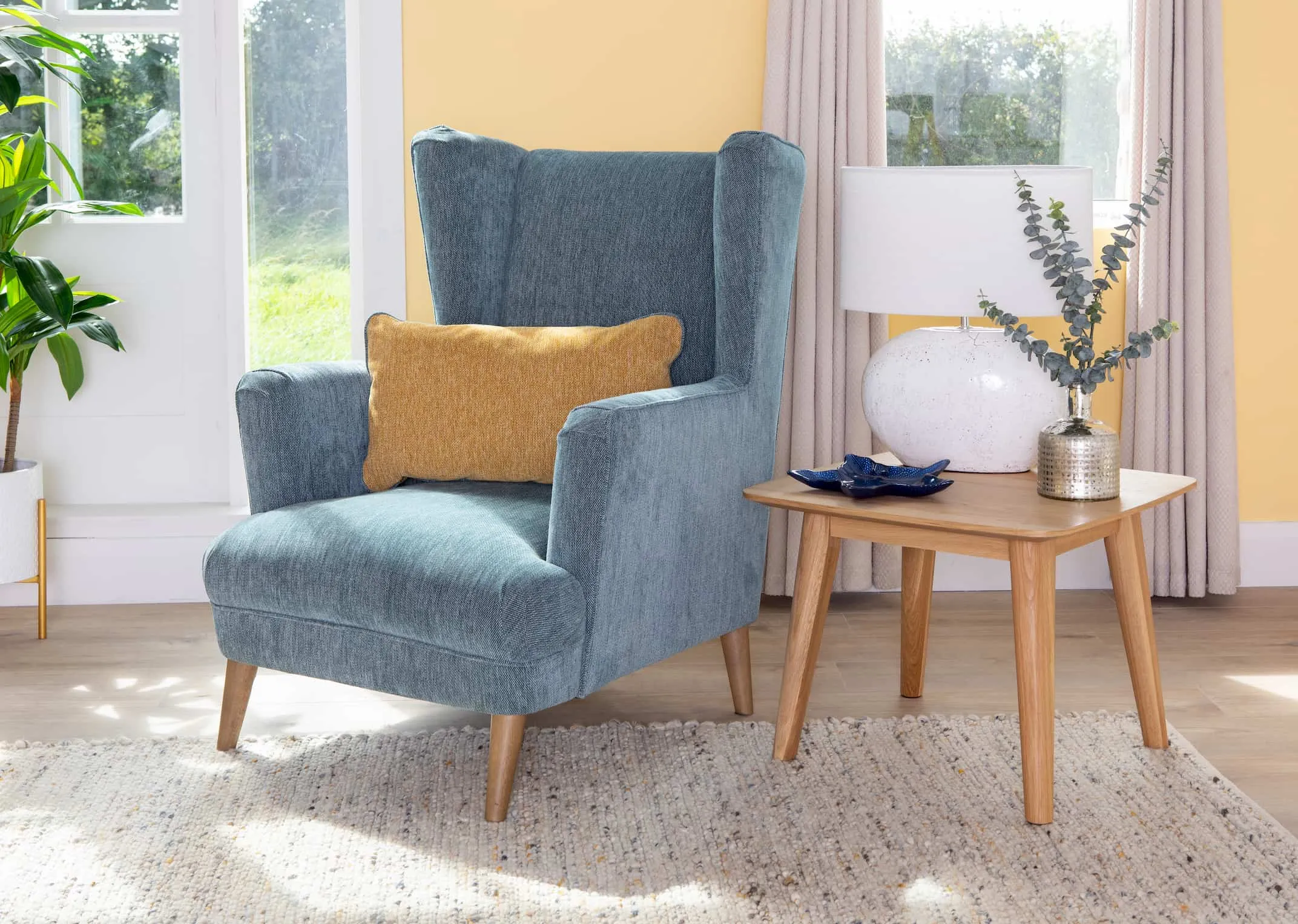 White Table Lamp with Shade - Corrib