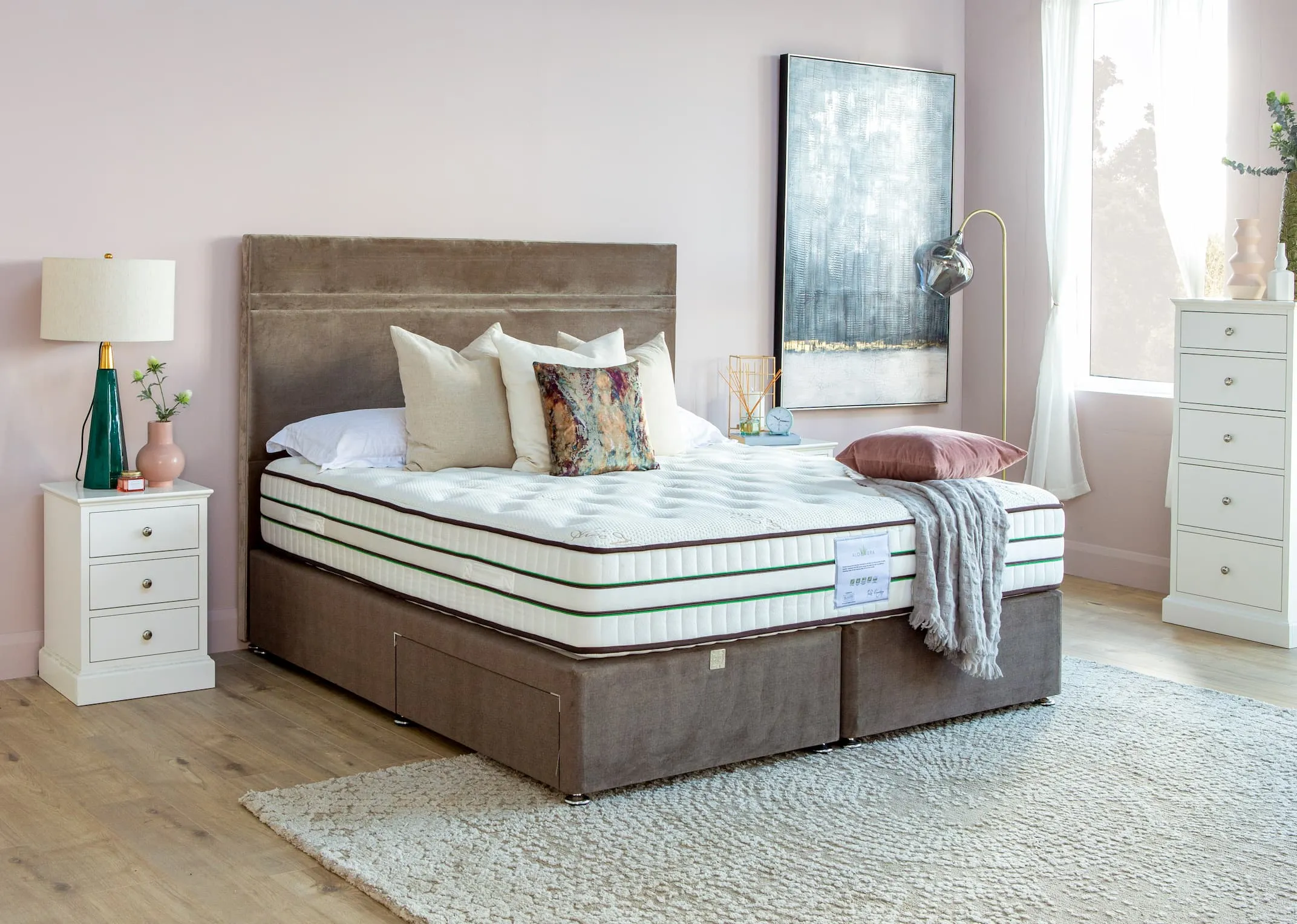 Double (4ft 6) Pocket Spring Mattress - Aloe Vera