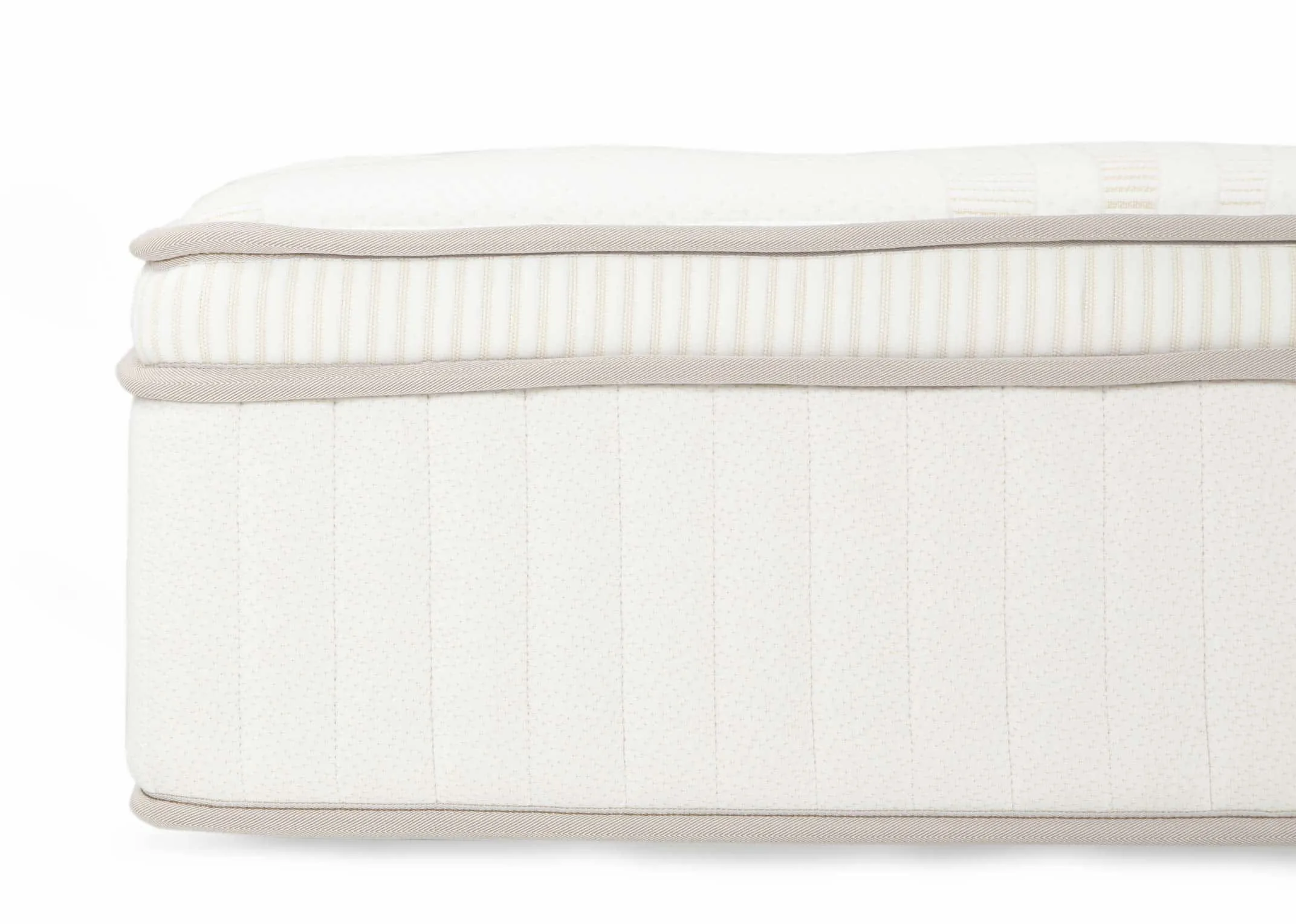 A Double (4ft6) Mattress with 5000 pocket springs from EZ Living Furniture's Natural Supreme range. Side view of depth