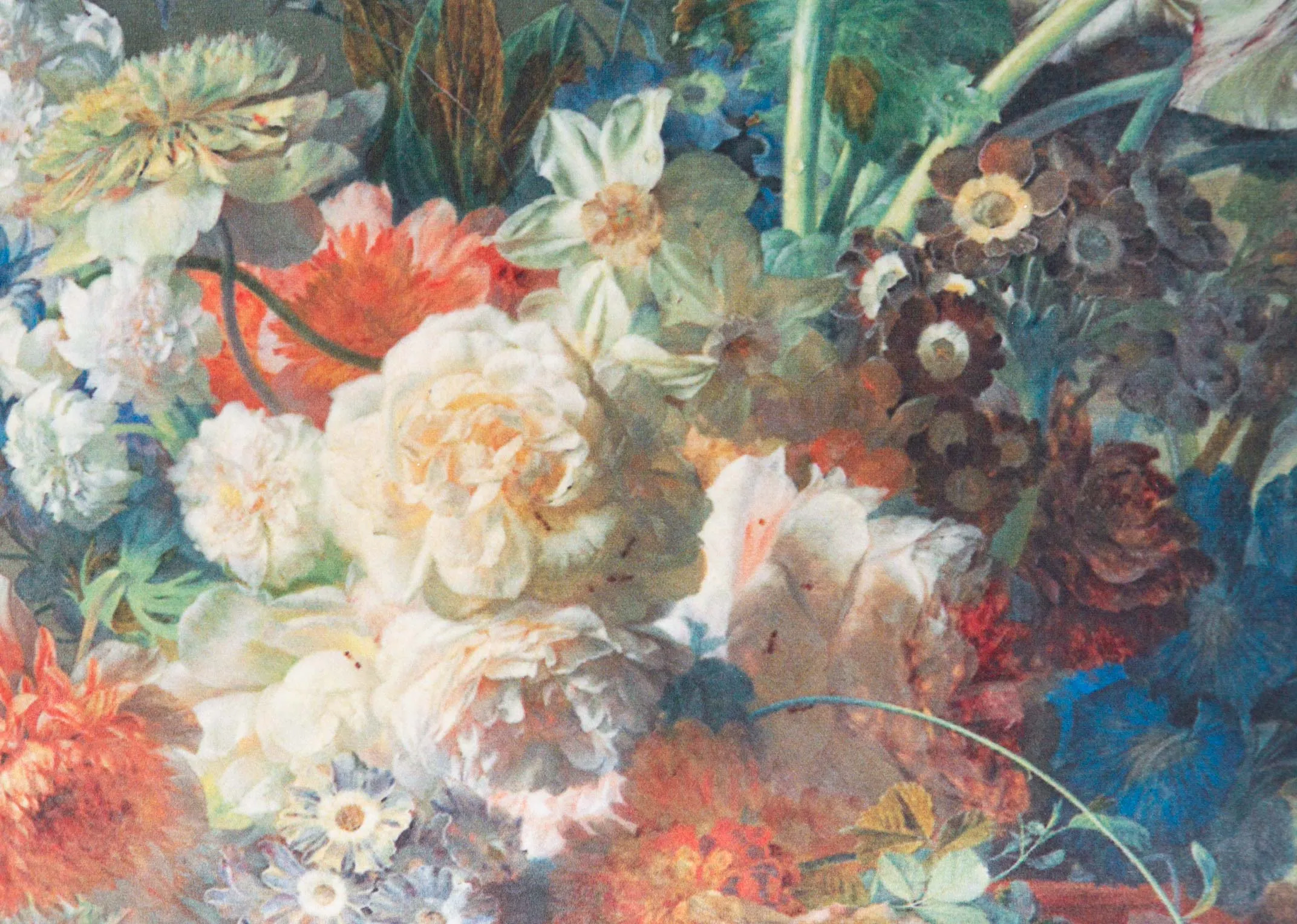 A vintage floral print fabric cushion from EZ Living Furniture's Cushion range. Closeup of floral print
