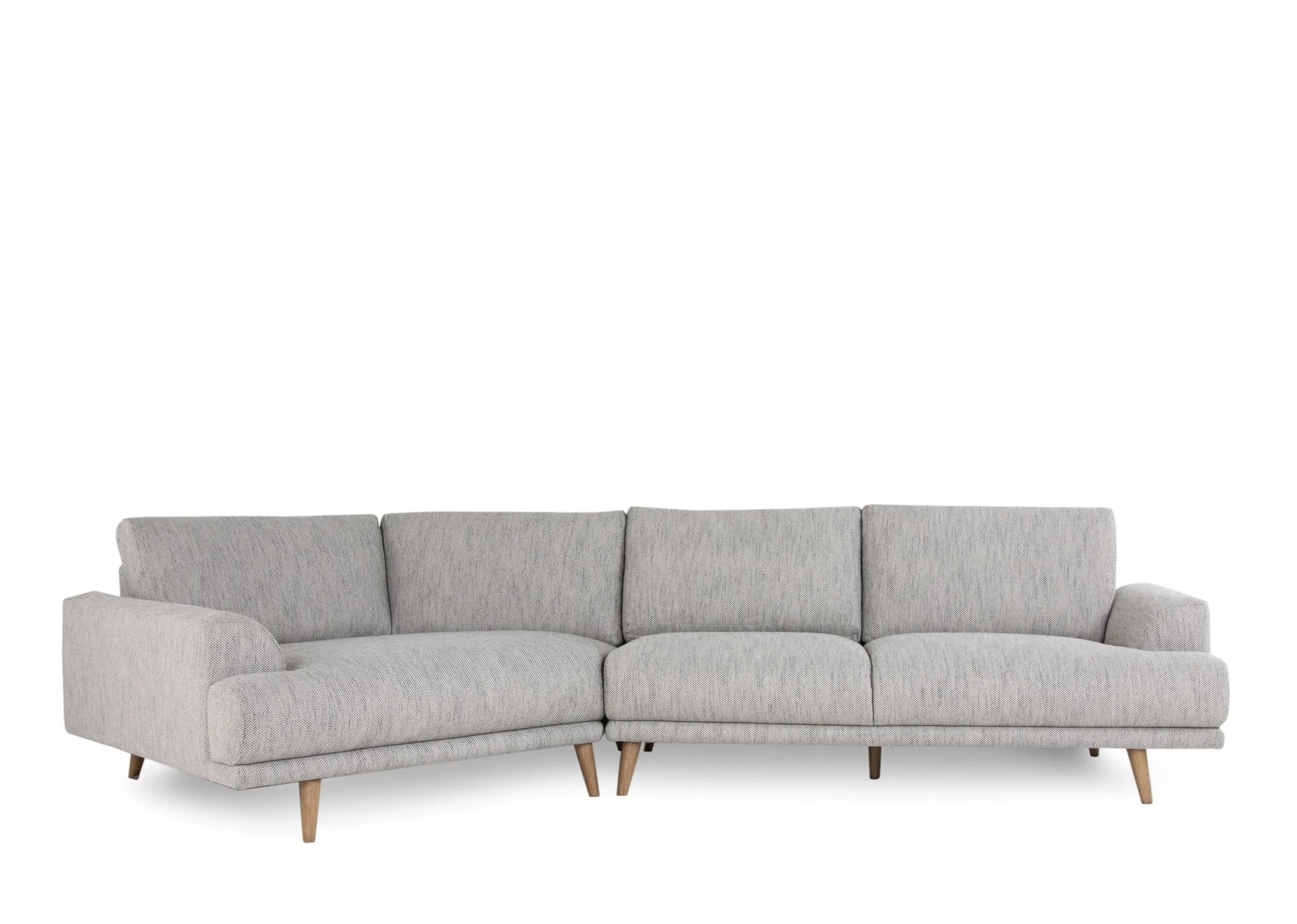 1.5 Cor/2.5 Seater Grey Fabric Corner Sofa - Legend