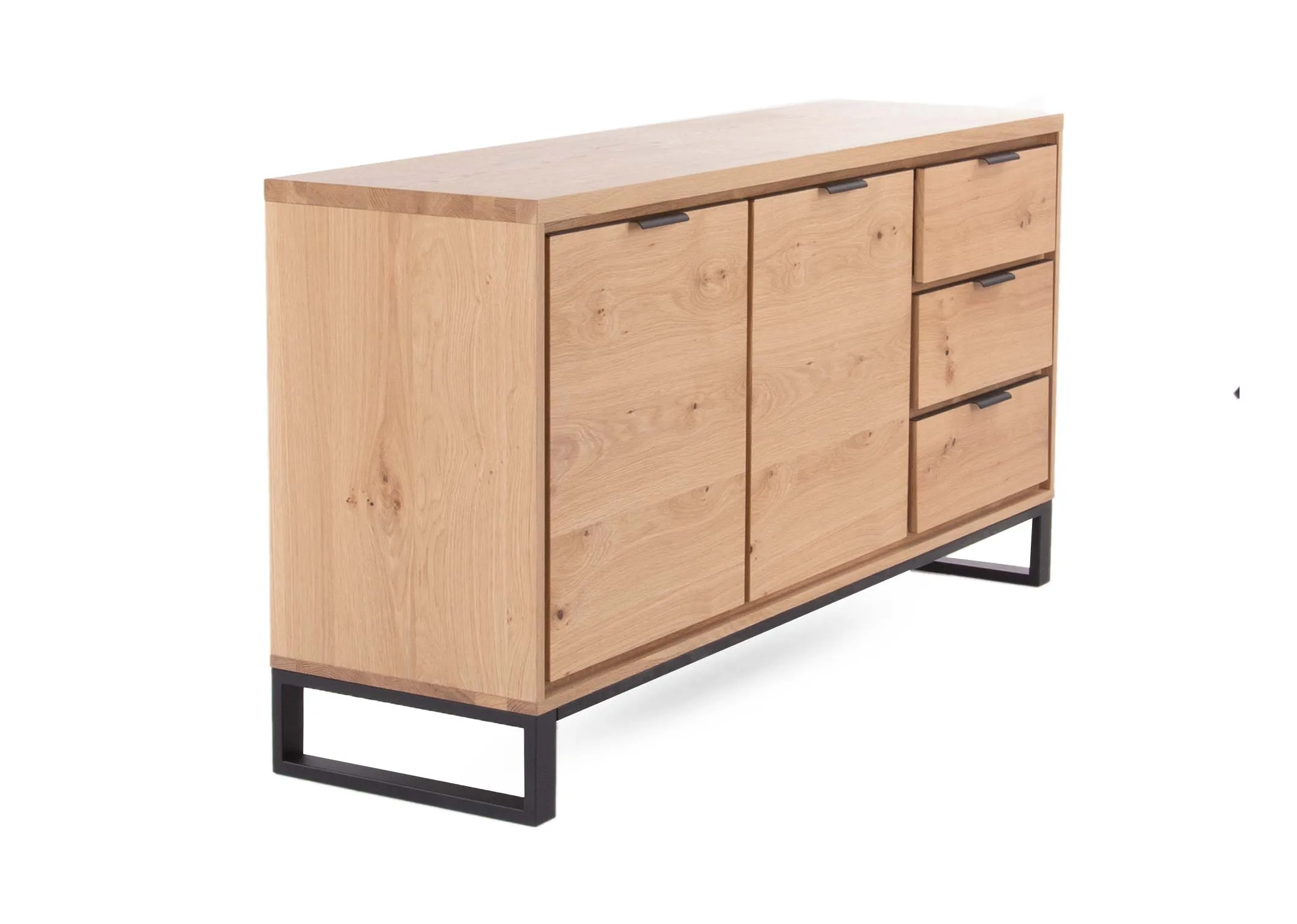 2 Door 3 Drawer Natural Oak Sideboard - Livorno