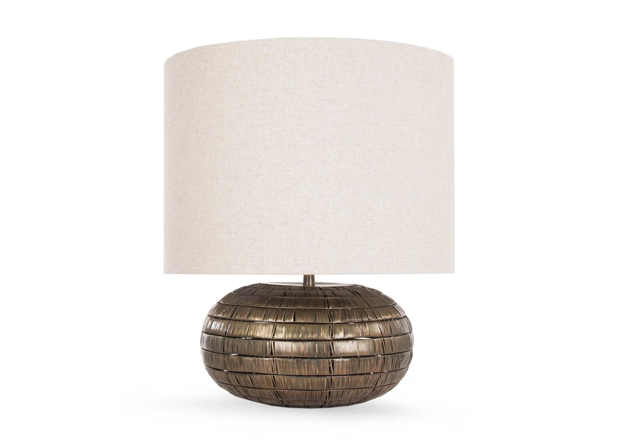 Antique Bronze Table Lamp with Cream Shade - Kymori