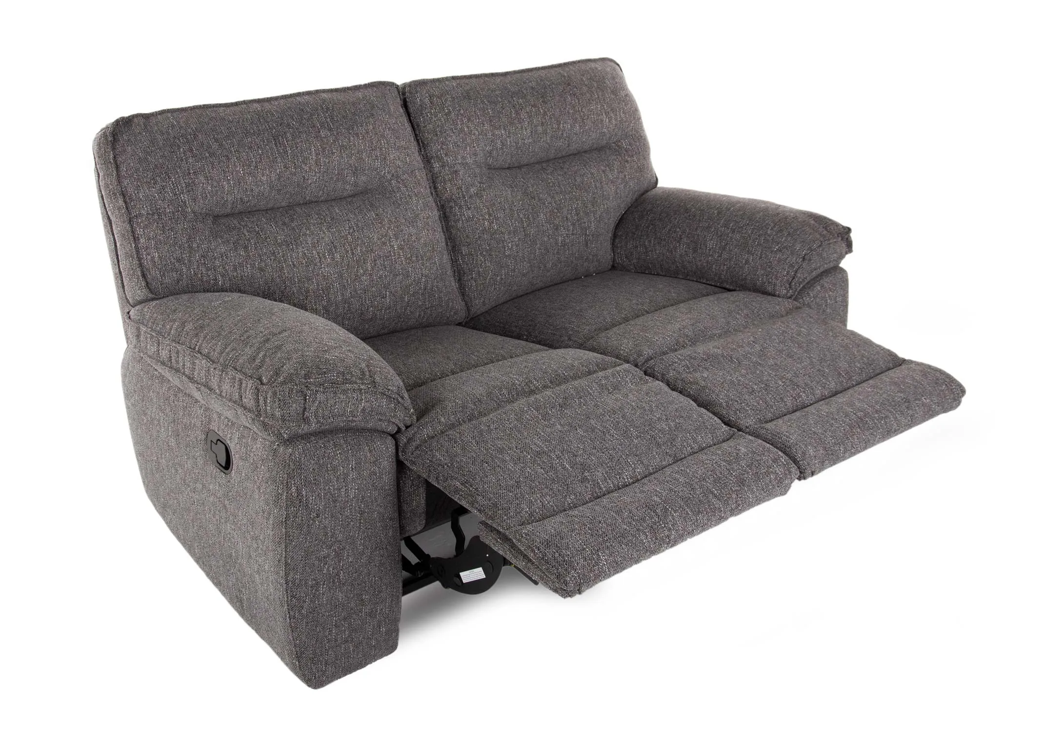 Seater Grey Fabric Reclining Sofa Cairns