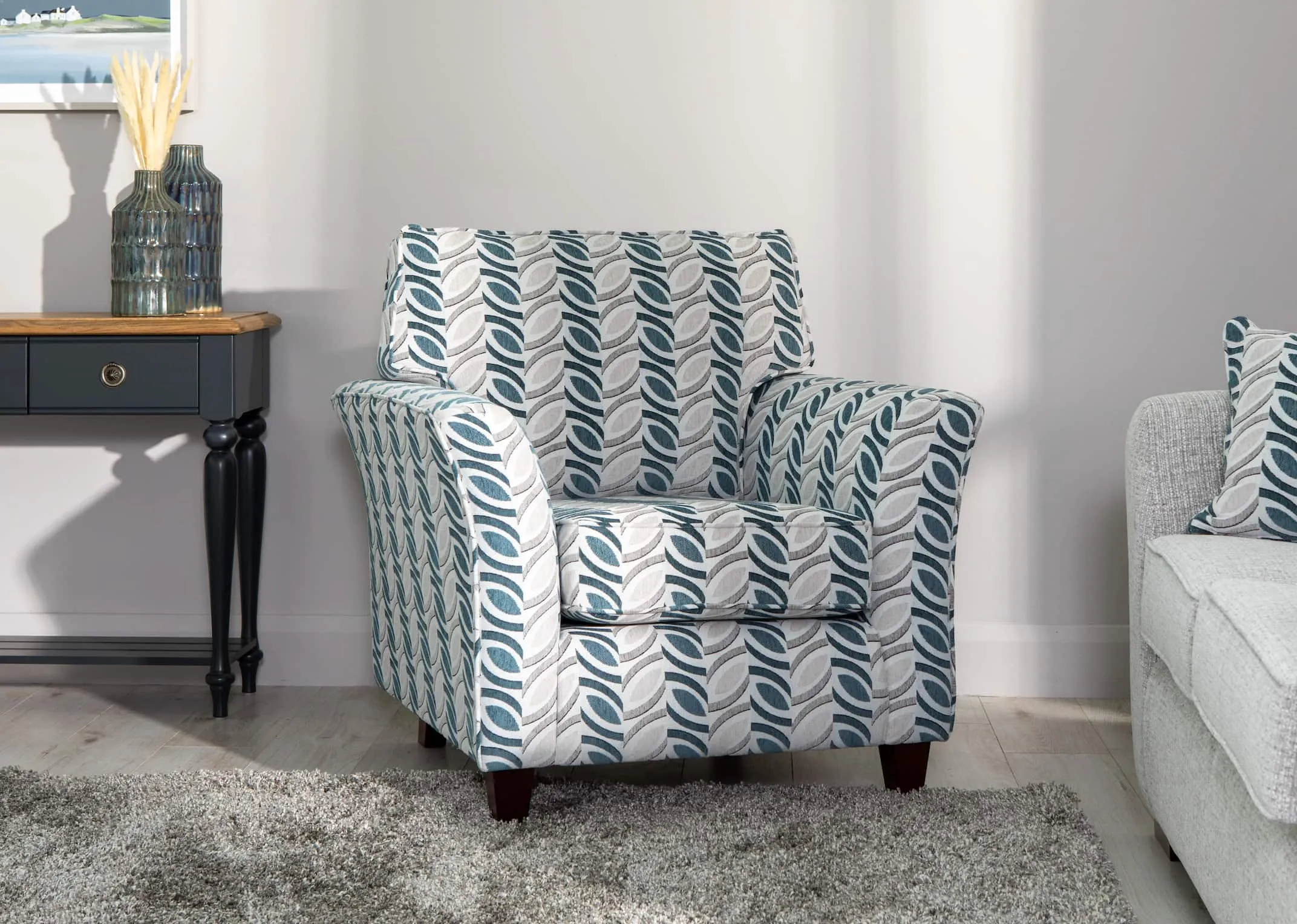 Blue Accent Armchair - Kilronan