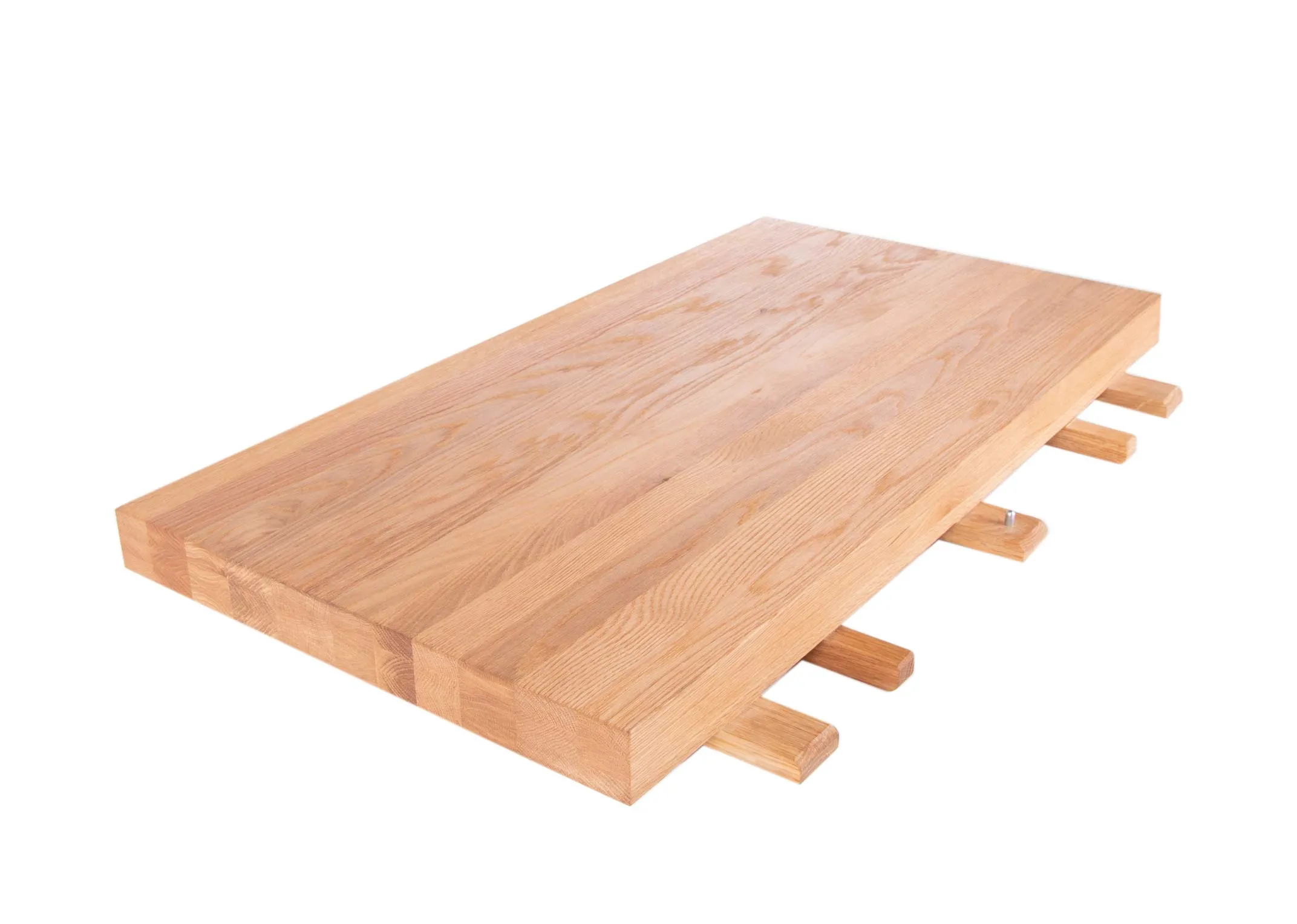 A small extension leaf for the Renvyle Dining Table from EZ Living Furniture. Angled view of the extender